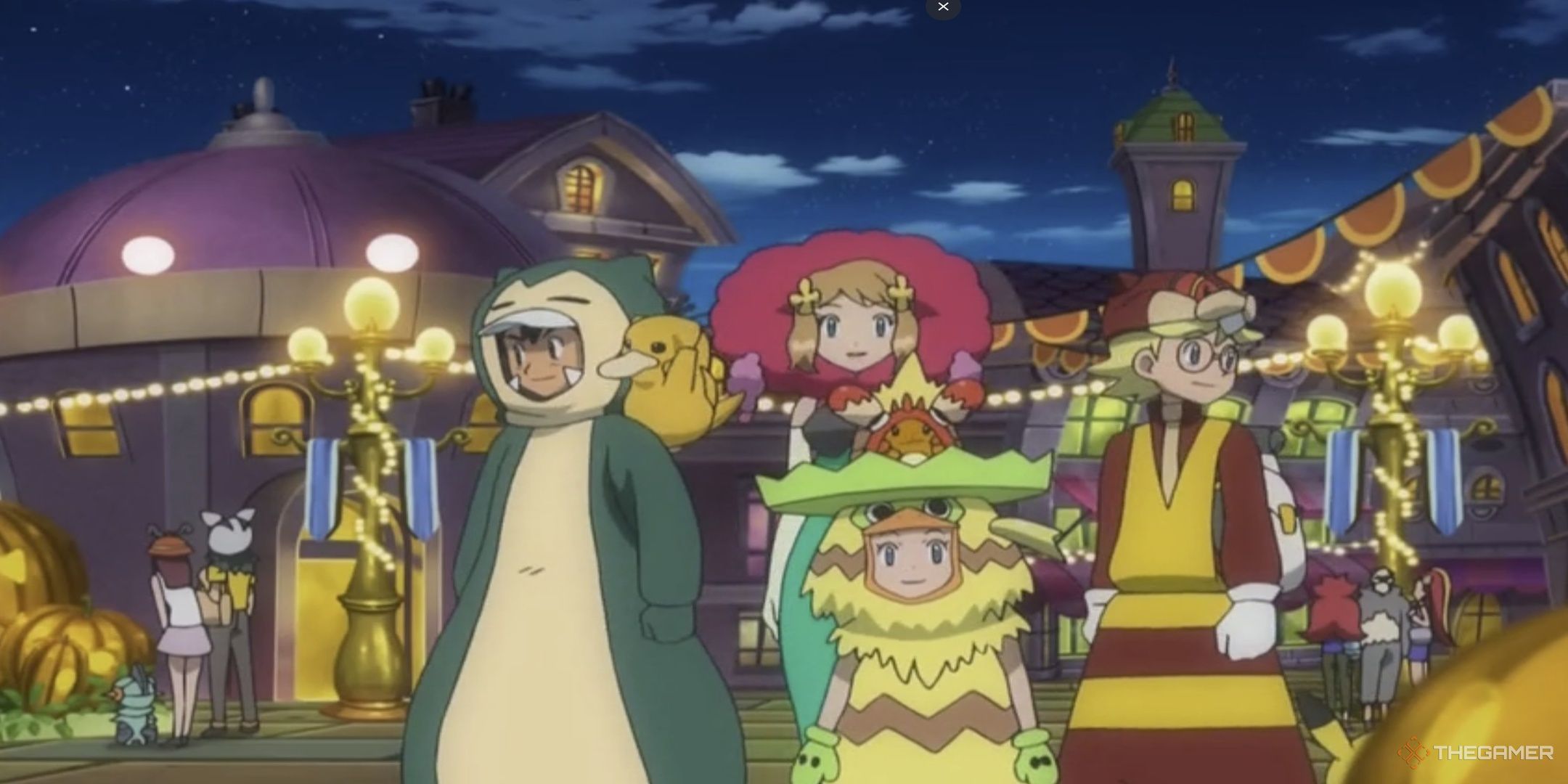 Ash and his Kalos friends dressed in Pokemon Costumes.