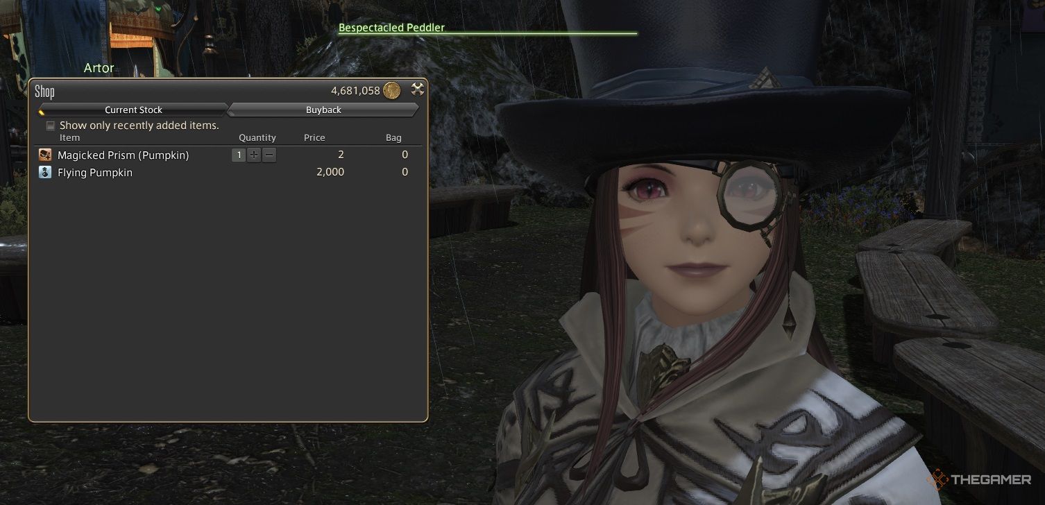 Bespectacled Peddler in Final Fantasy 14.