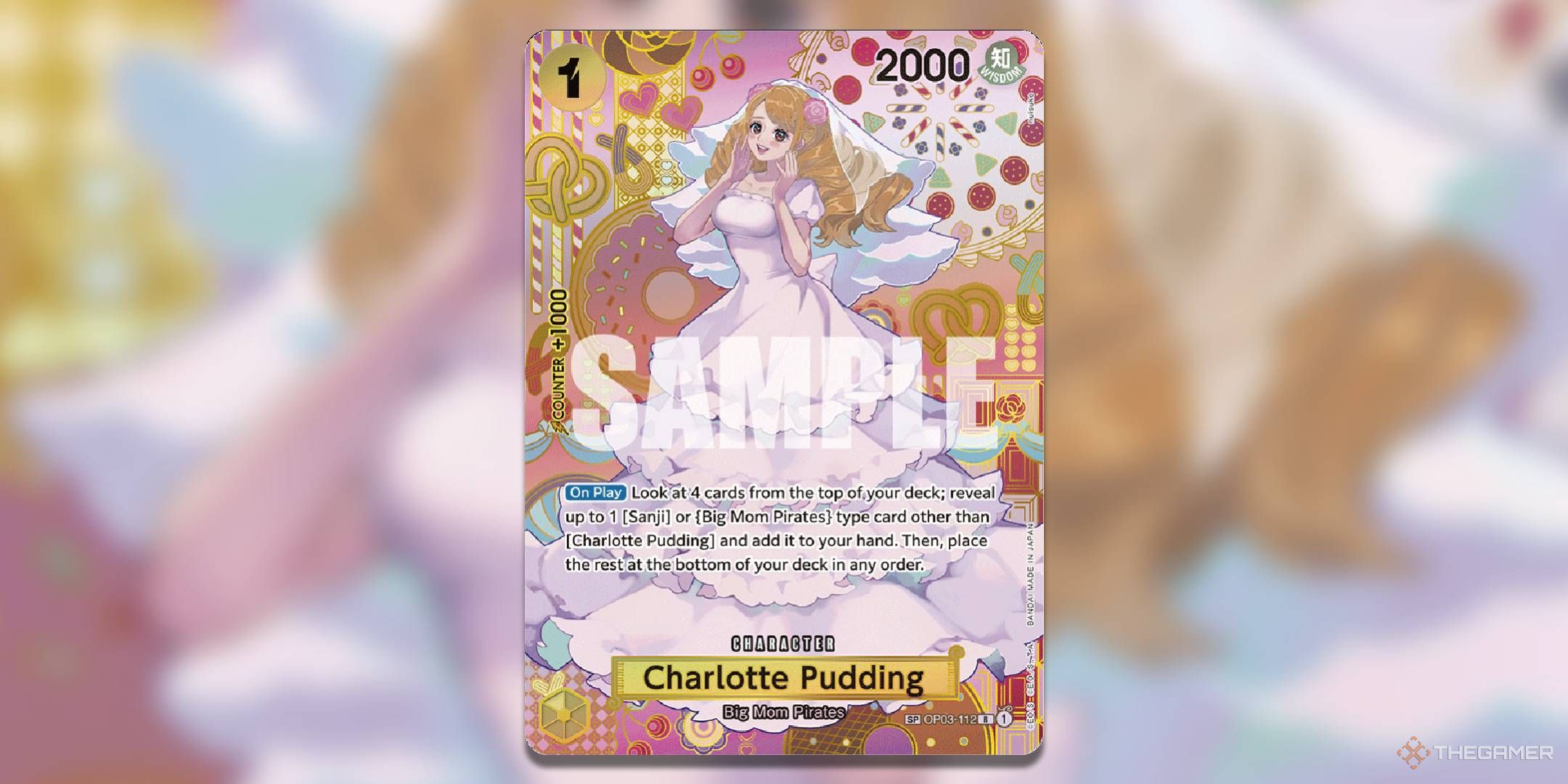 Charlotte Pudding SP alternate art from OP08 Two Legends.