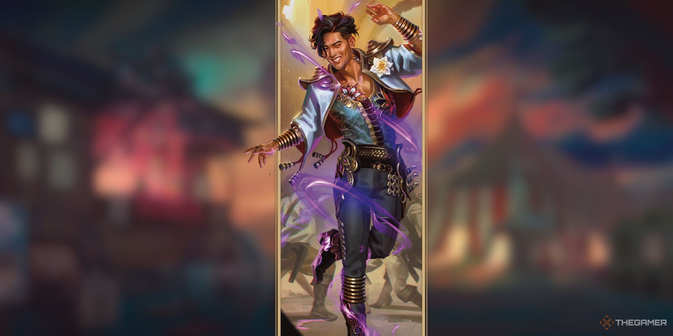 Dungeons & Dragons 2024 Player's Handbook artwork of a college of dance bard surrounded with magic.