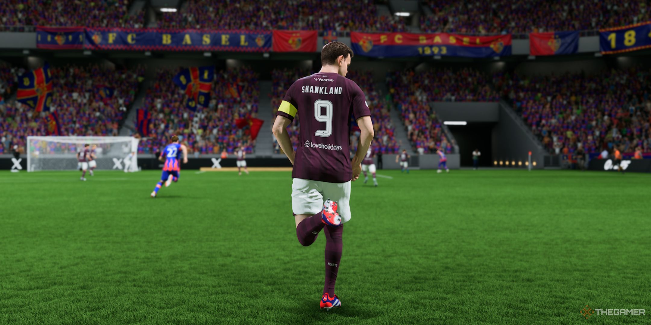 EA Sports FC 25 screenshot from behind of Shankland.