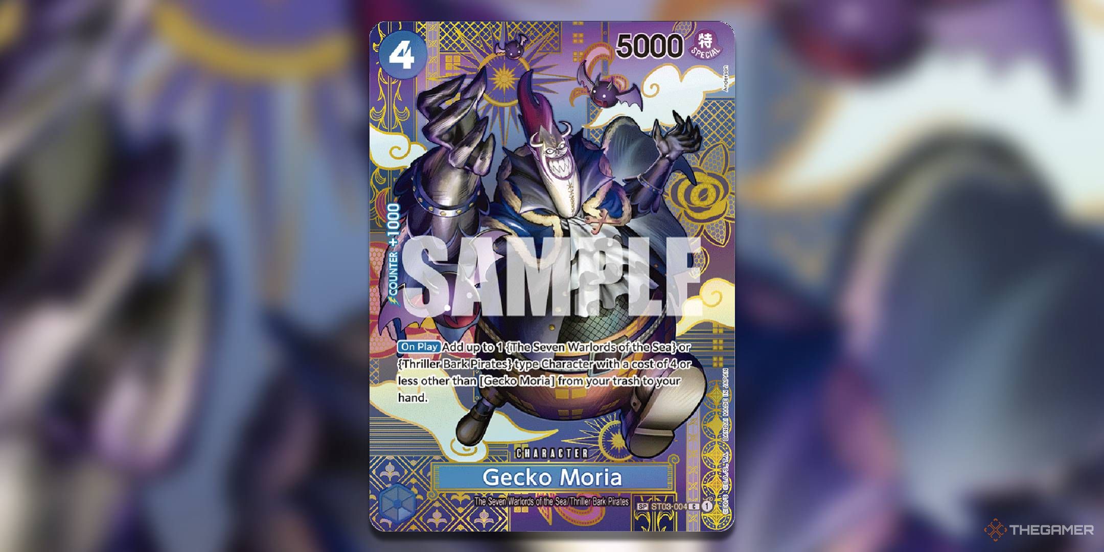 Gecko Moria SP alternate art from OP08 Two Legends.