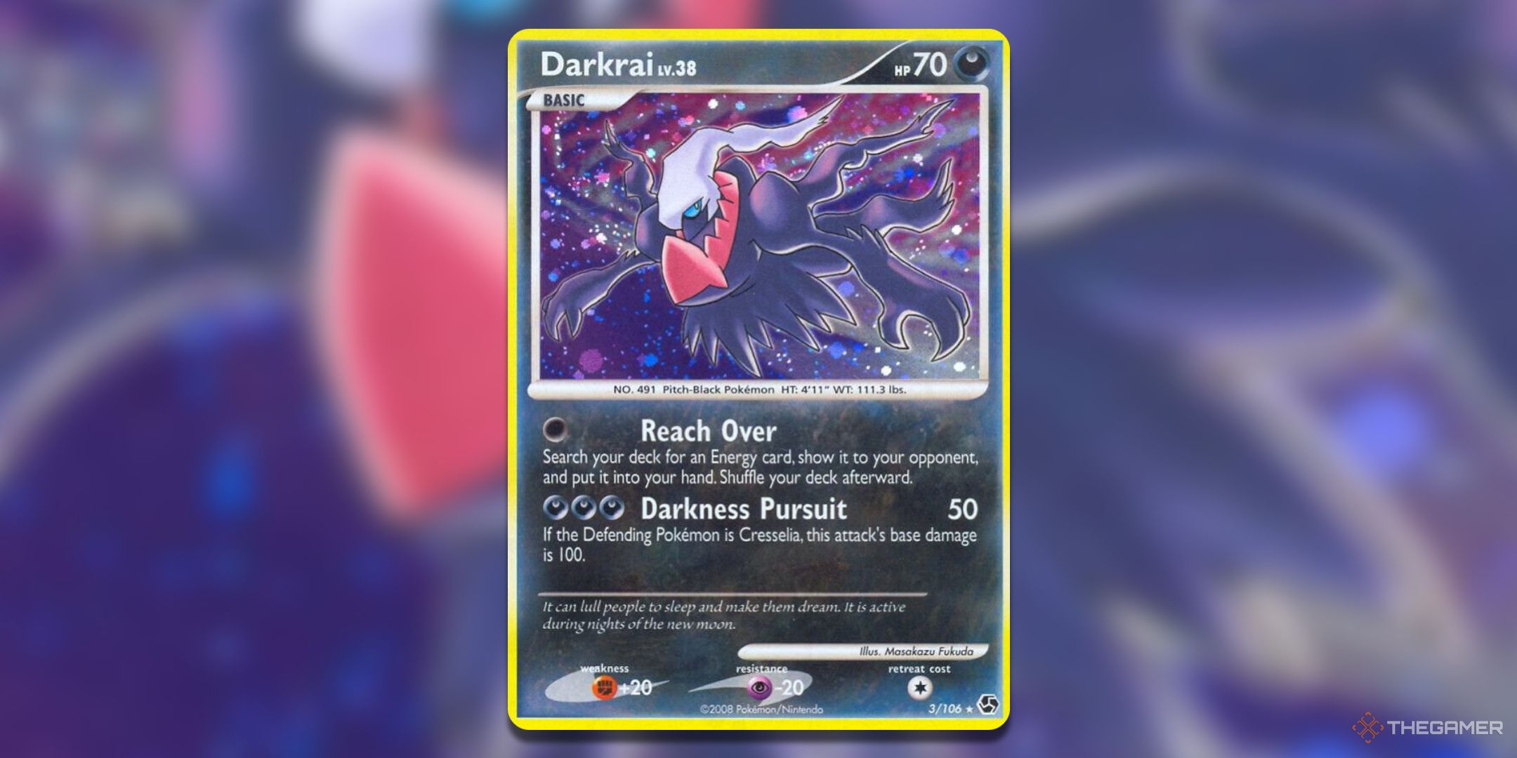 Great Encounters Darkrai Pokemon TCG Card Art.