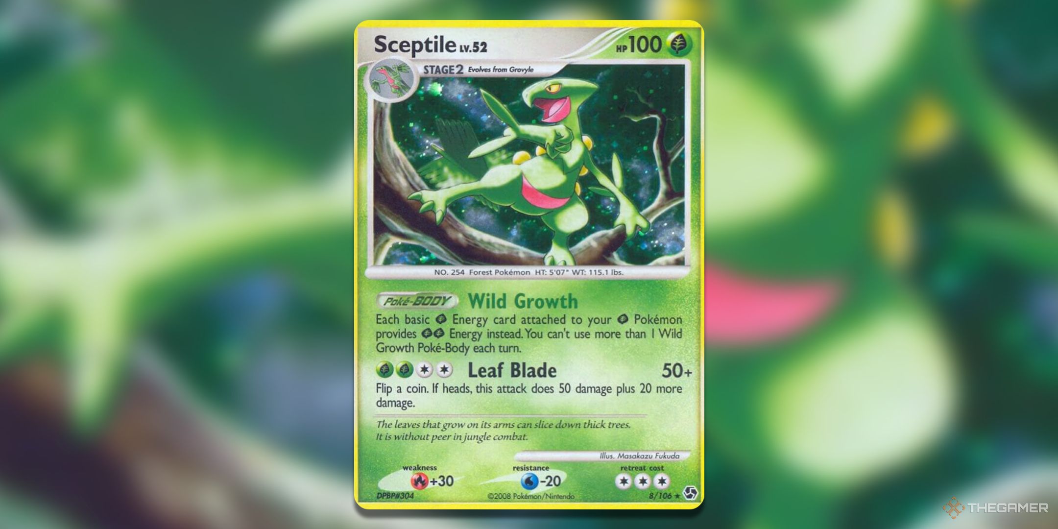 Great Encounters Sceptile Pokemon TCG Card Art.