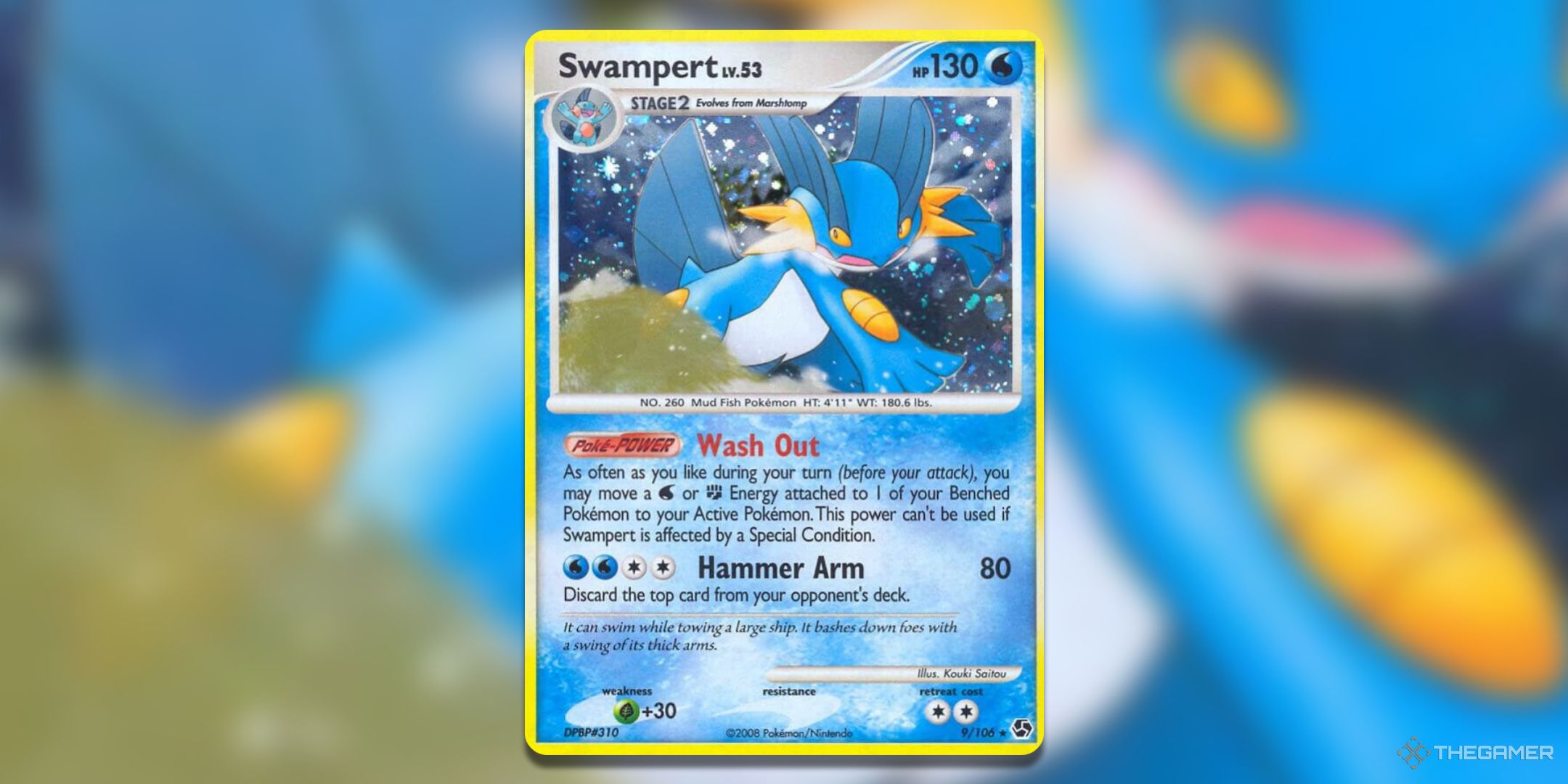 Great Encounters Swampert Pokemon TCG Card Art.