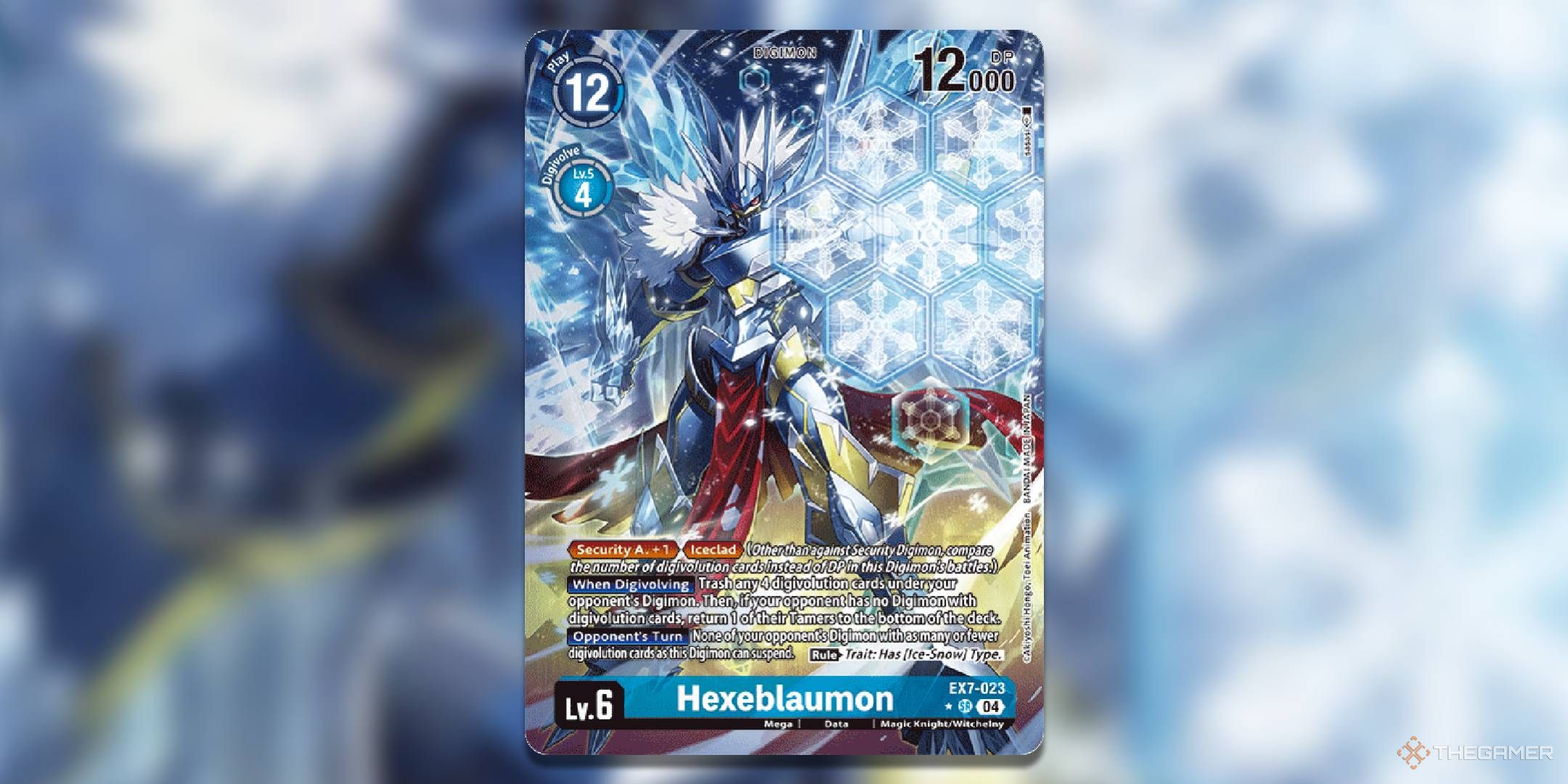 Hexeblaumon Alternate Art from EX7 Digimon Liberator in the Digimon TCG.