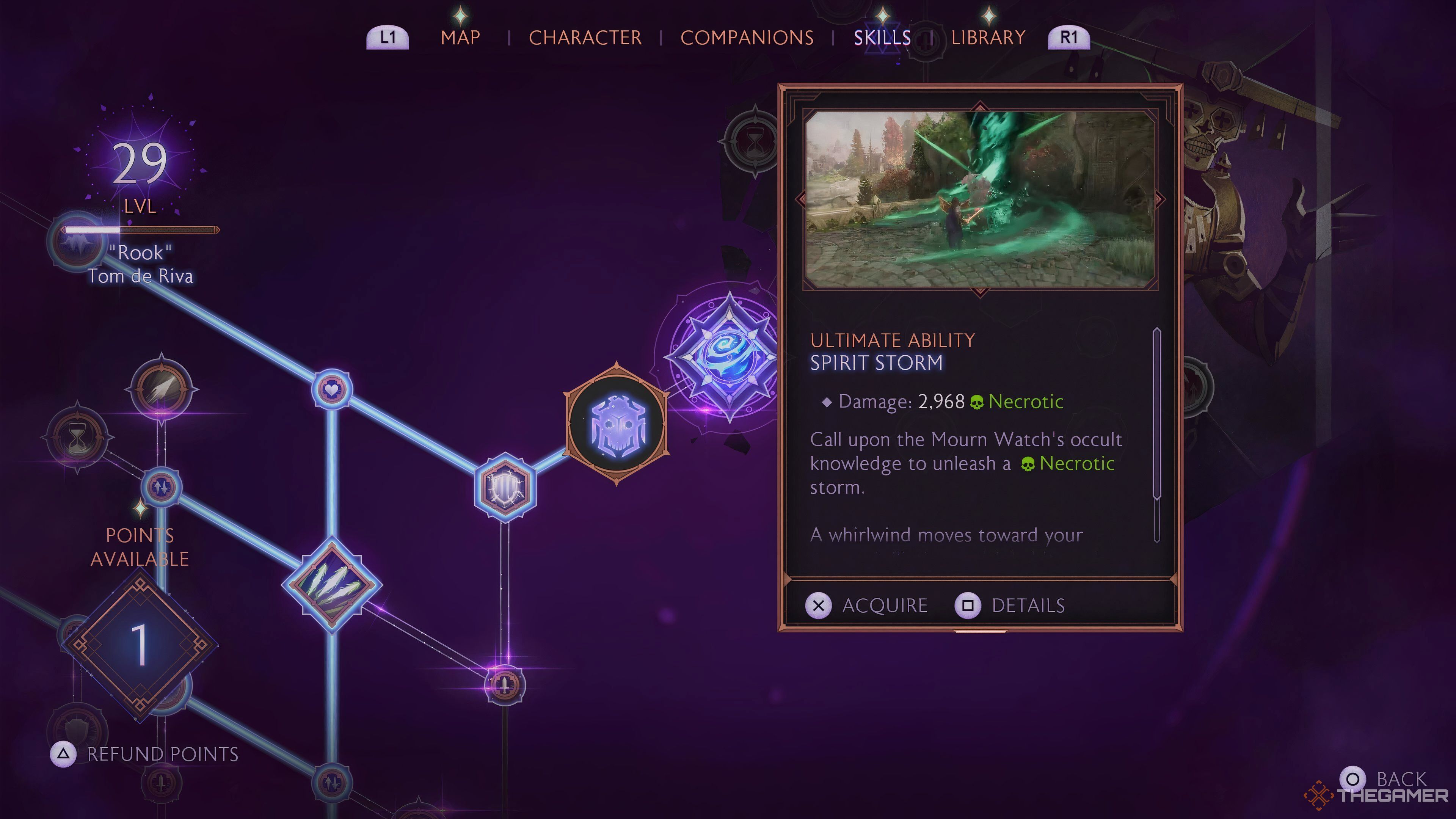 The Spirit Storm Ultimate ability in the skill tree in Dragon Age: The Veilguard.