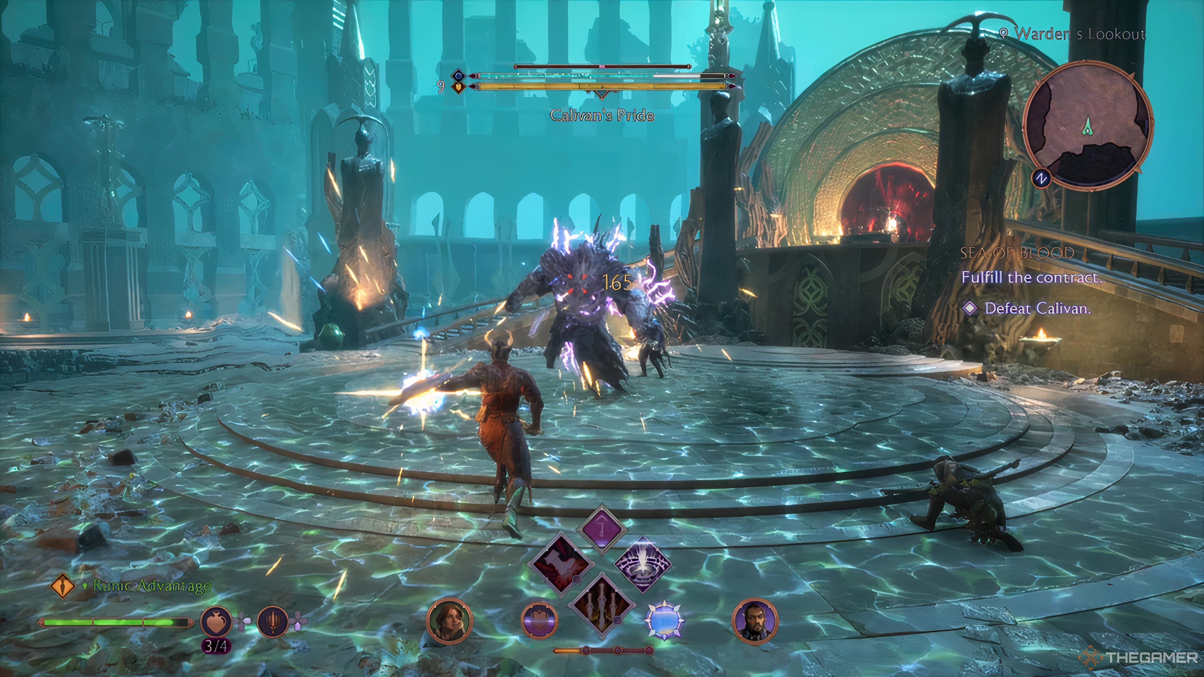 The second stage of the Calivan fight in Dragon Age: The Veilguard, after he's changed into Calivan's Pride.