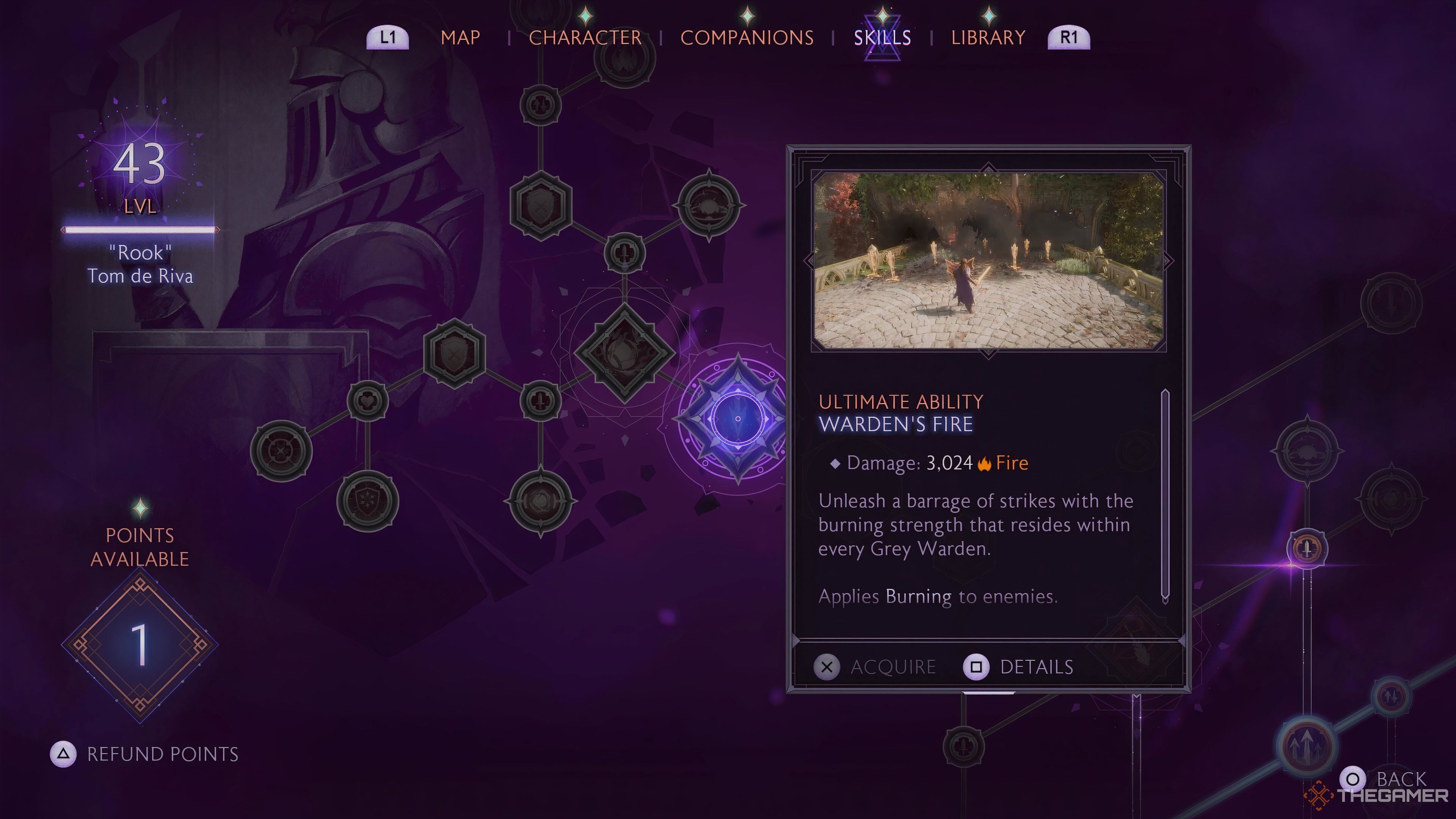 The Warden's Fire ultimate in the Warrior skill tree in Dragon Age: The Veilguard.