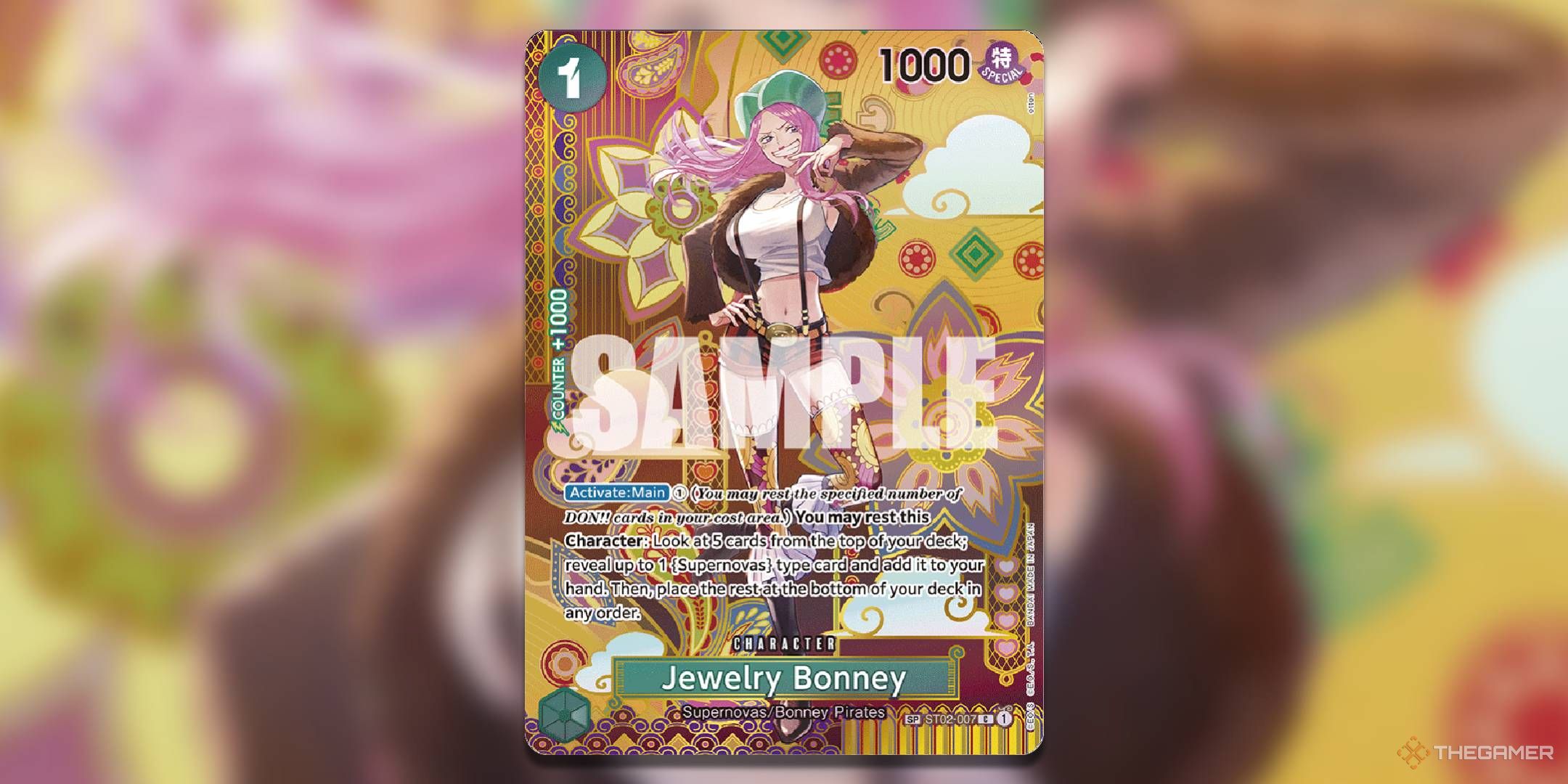 Jewelry Bonney SP alternate art from OP08 Two Legends.