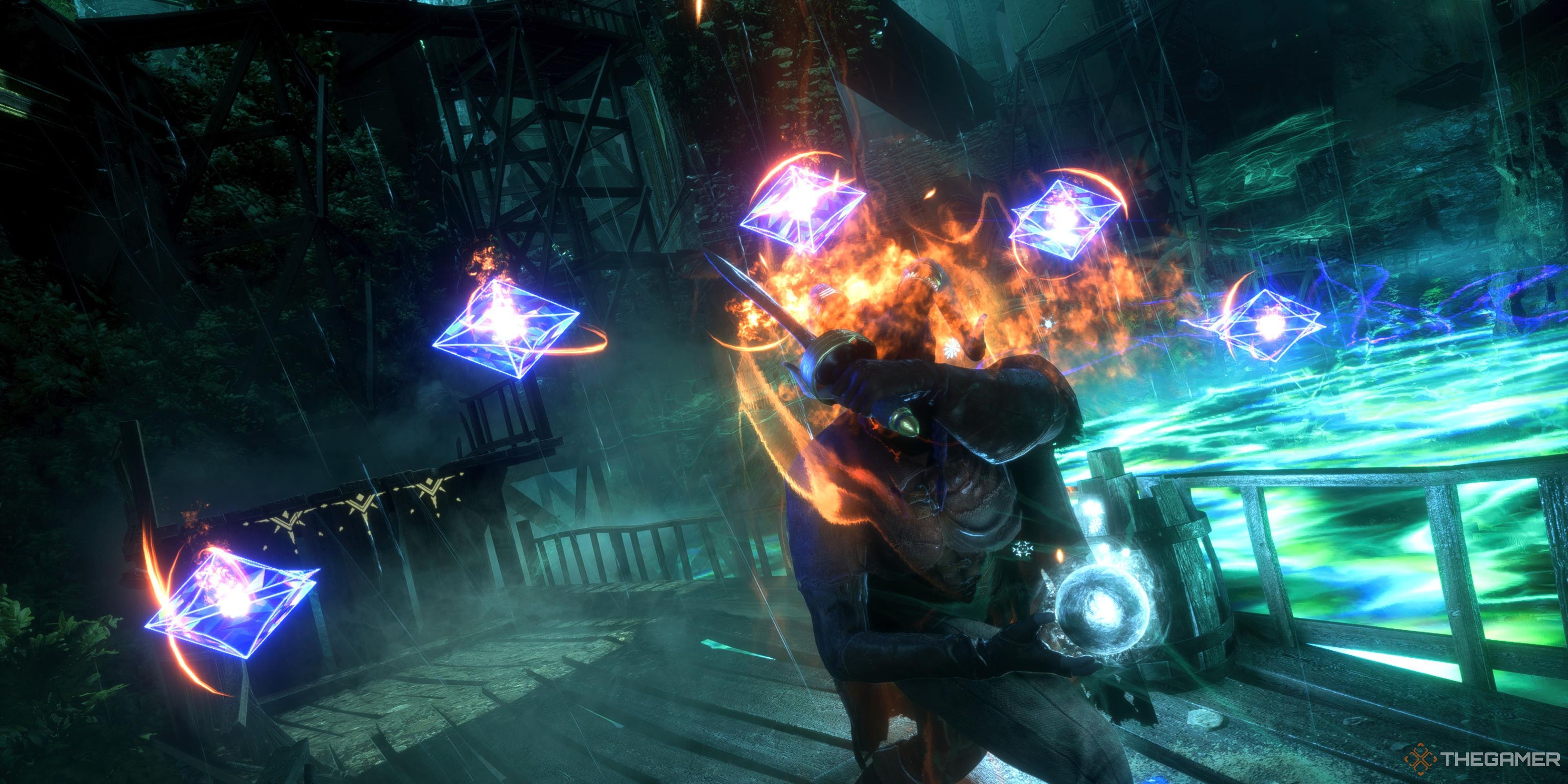 Mage casting spell in Dragon Age The Veilguard