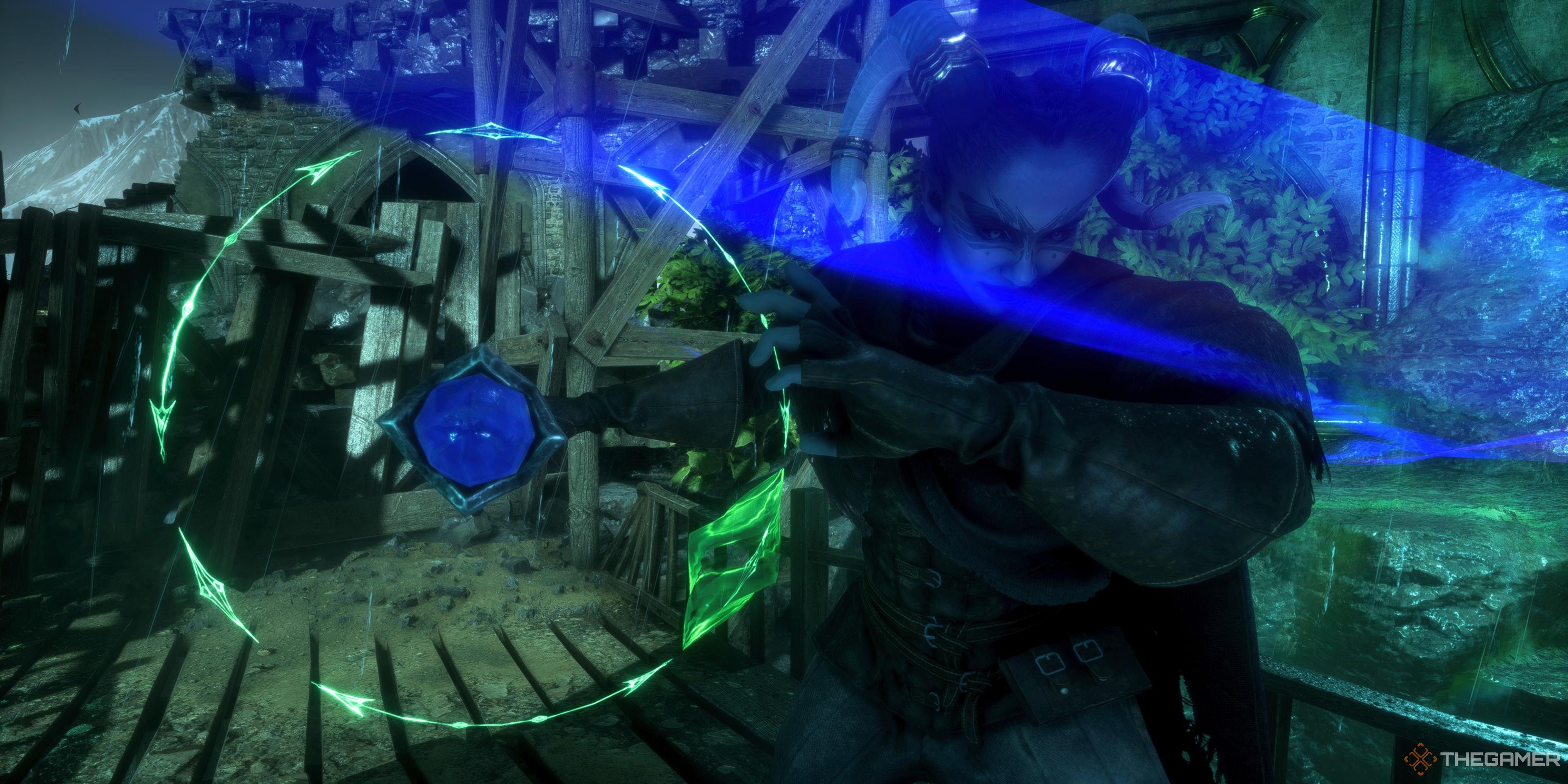 Mage defending in Dragon Age The Veilguard