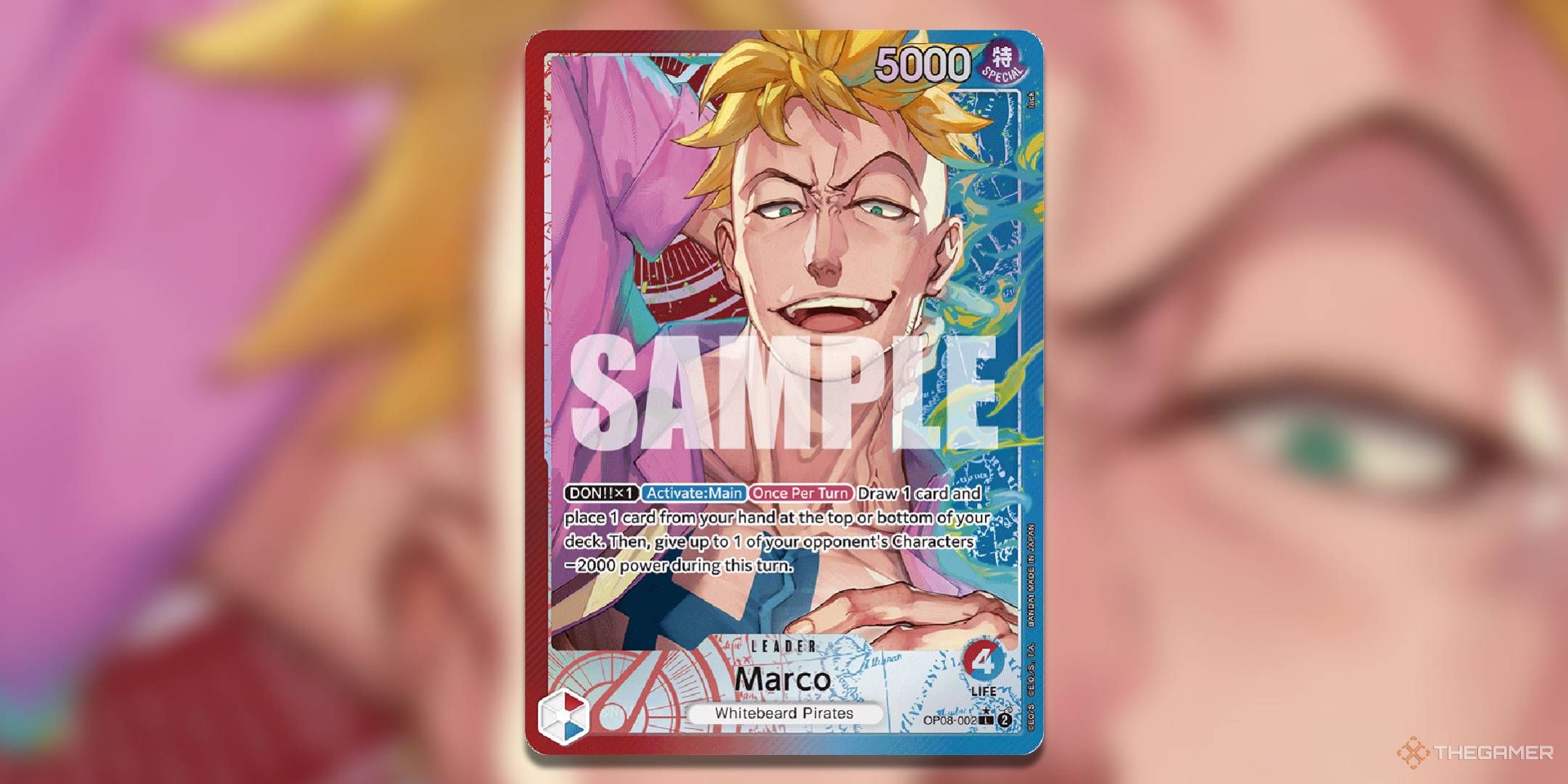 Marco Leader alternate art from OP08 Two Legends.
