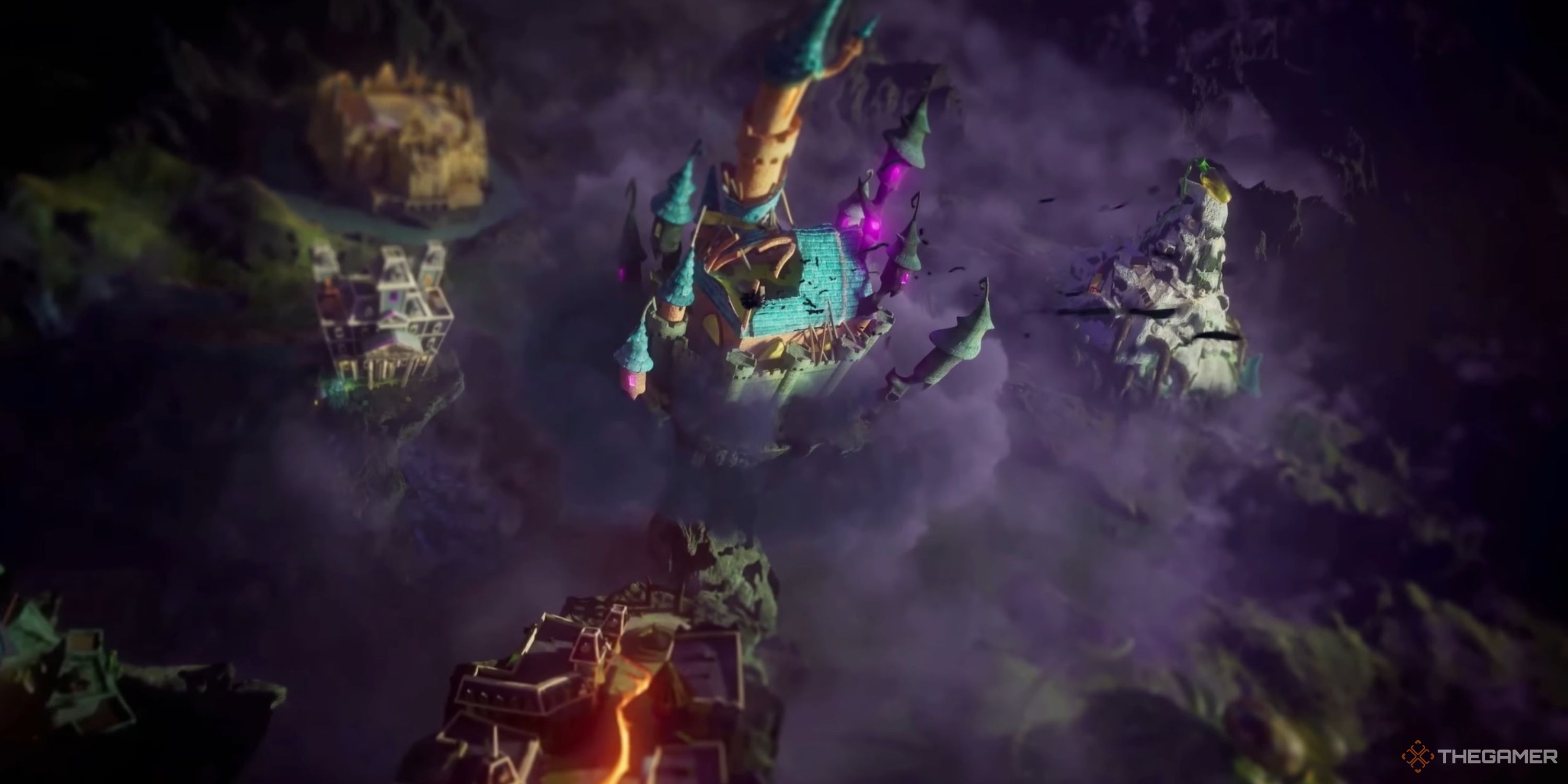 Disney Epic Mickey Rebrushed: aerial view of Wasteland.
