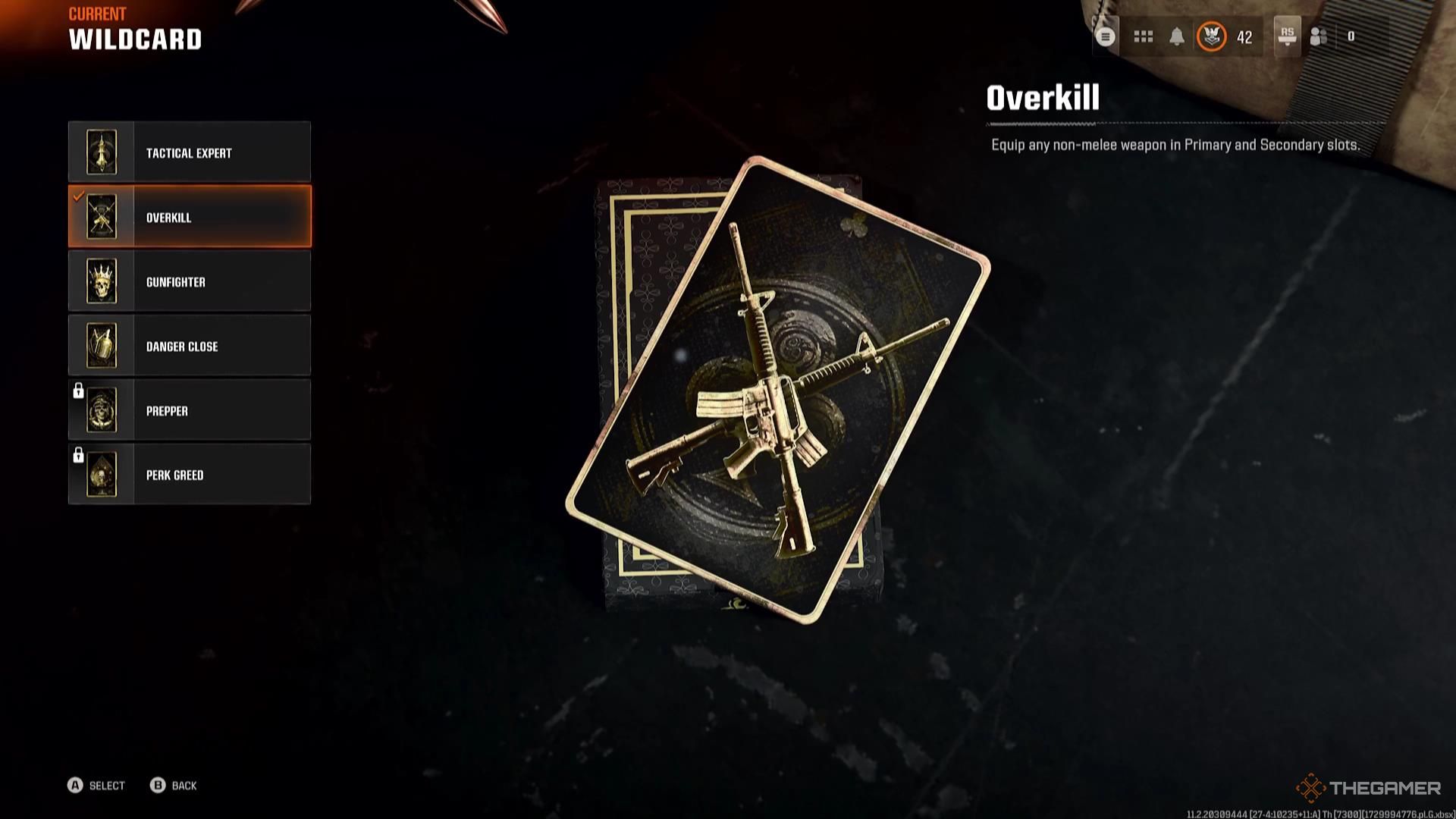 The Overkill Wildcard in the loadout screen of Call of Duty: Black Ops 6.