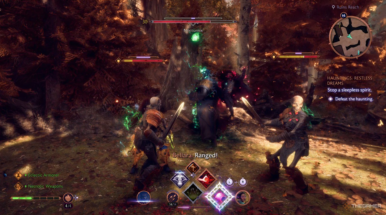 Attacking Nocturnix during arrow charge in Dragon Age The Veilguard