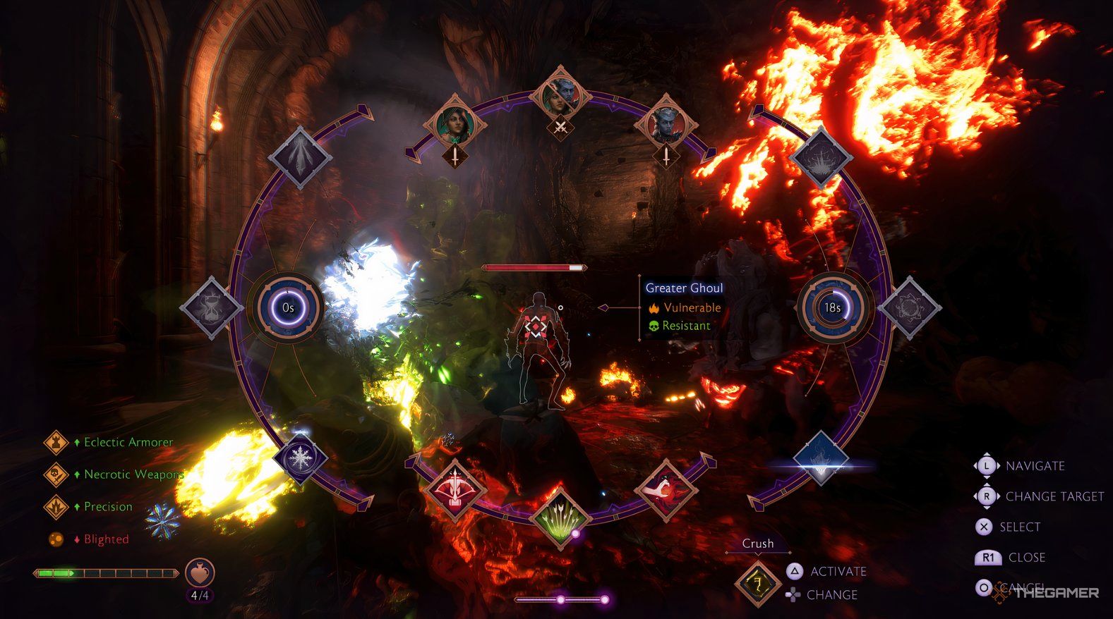 Aiming at a Ghoul in the Catacombs in Dragon Age The Veilguard