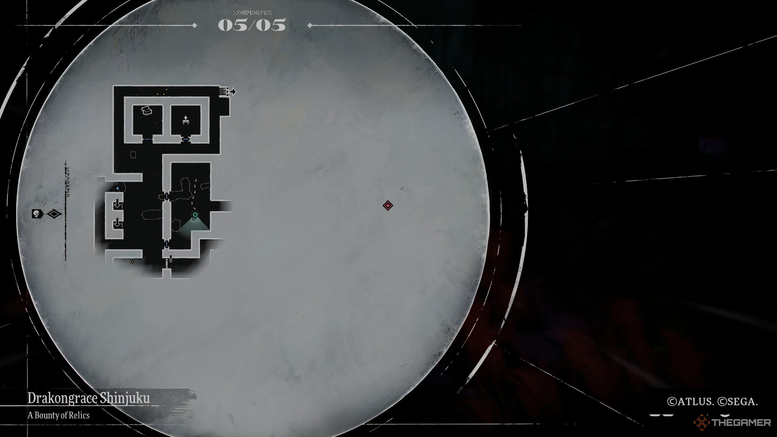 A portion of Shinjuku in Metaphor: ReFantazio's map.