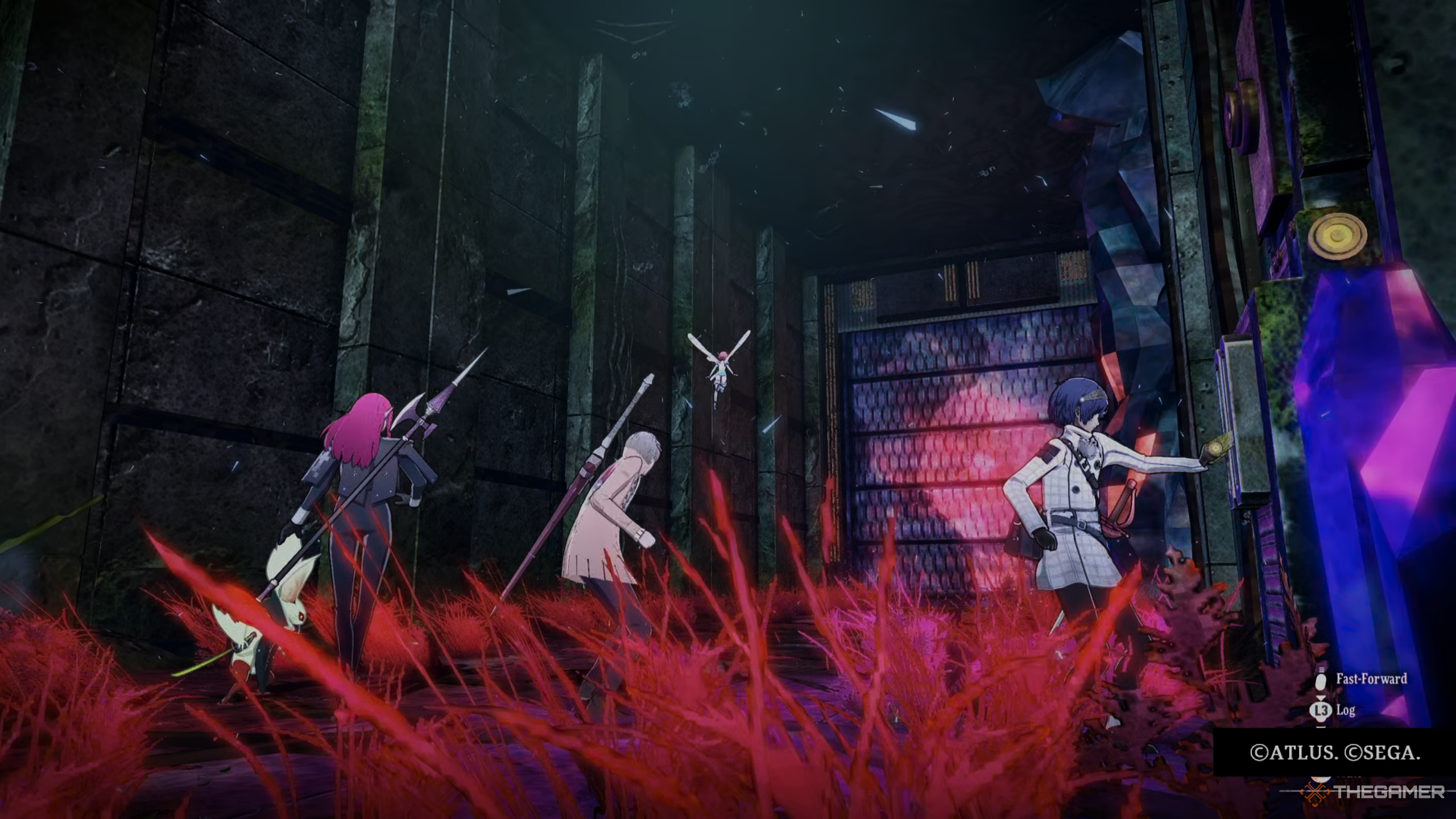 Flipping a switch at the Dragon Temple in Metaphor: ReFantazio.