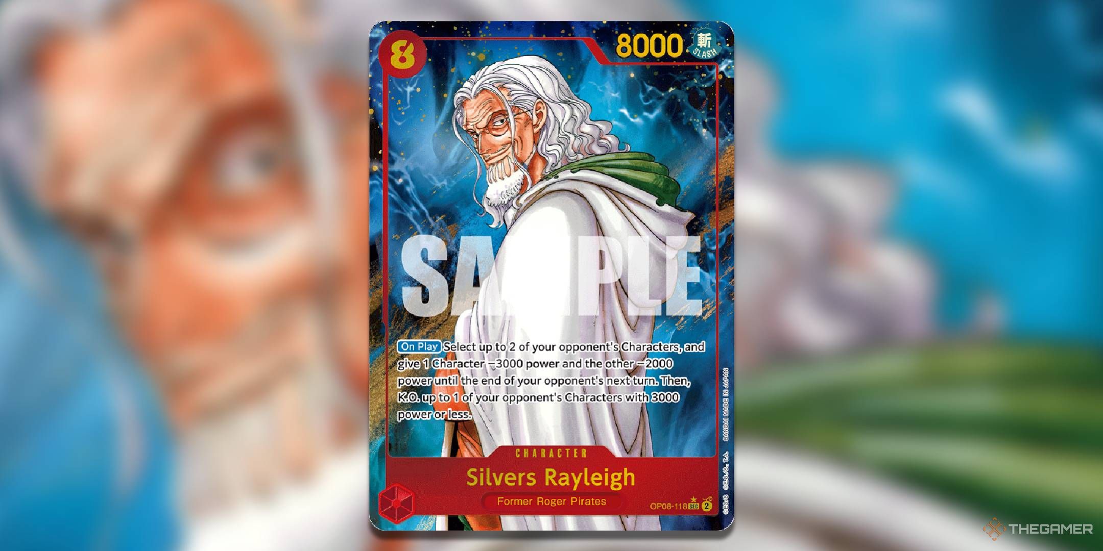 Silvers Rayleigh alternate art from OP08 Two Legends.