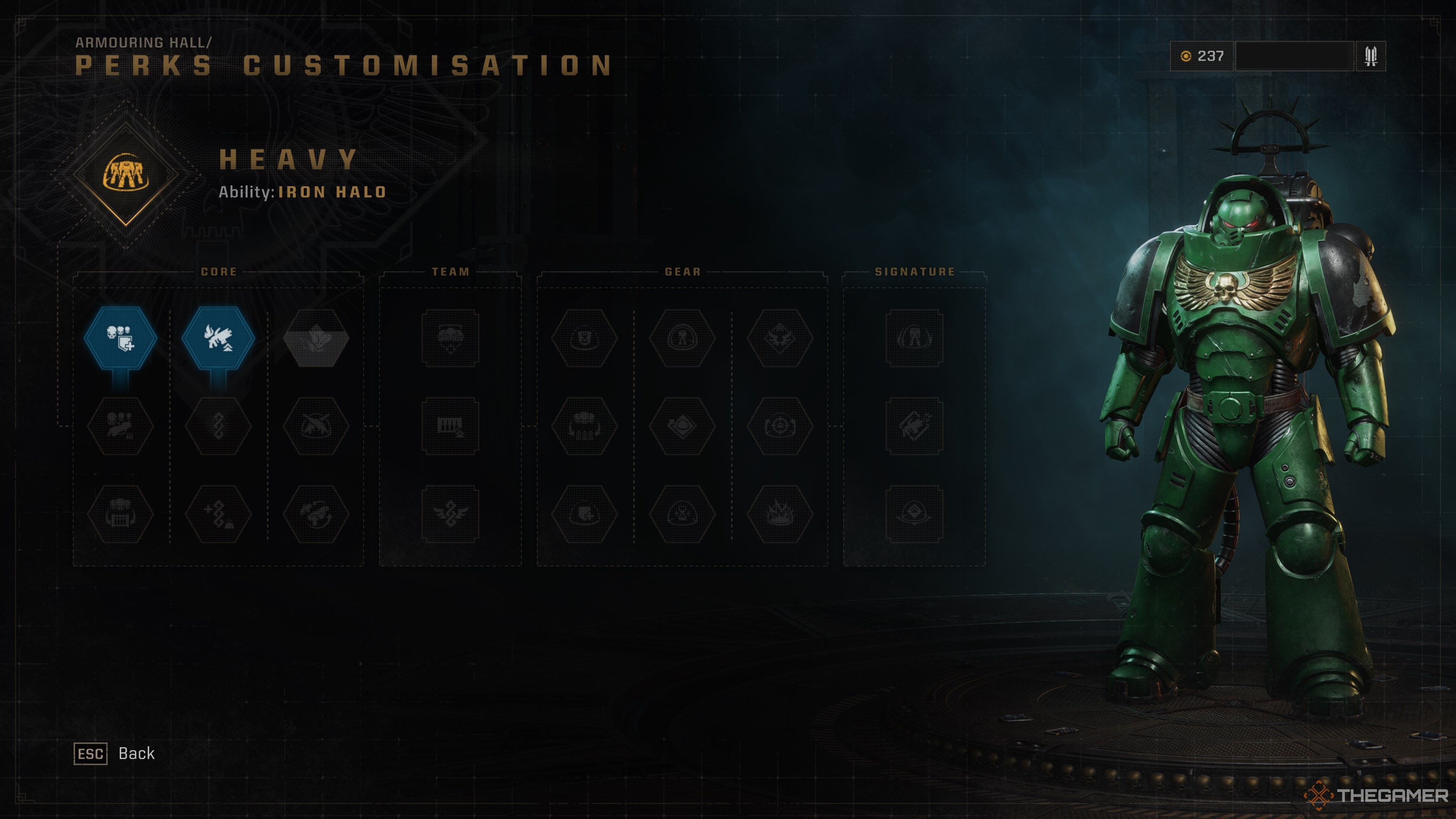 Space Marine 2 Heavy Class Perk Tree