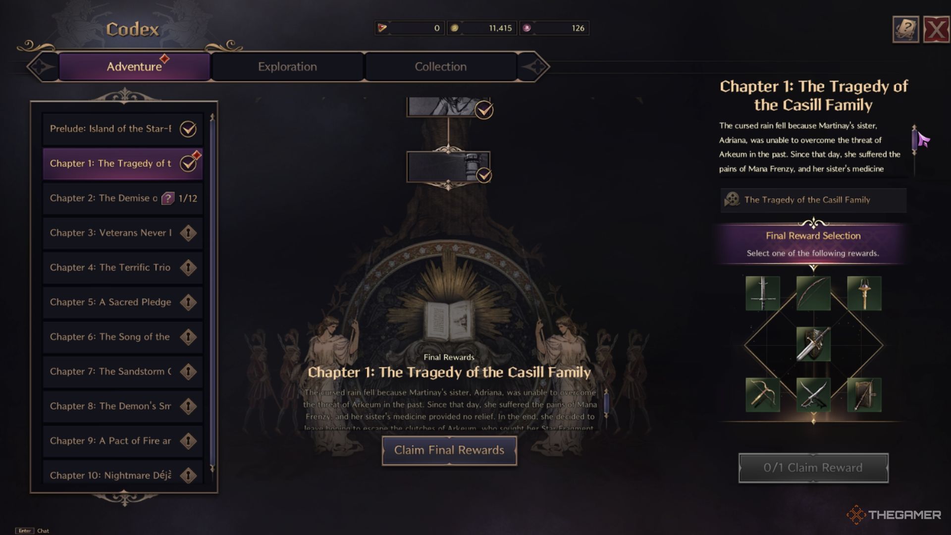 The final rewards for the tragedy of the casill family are shown.