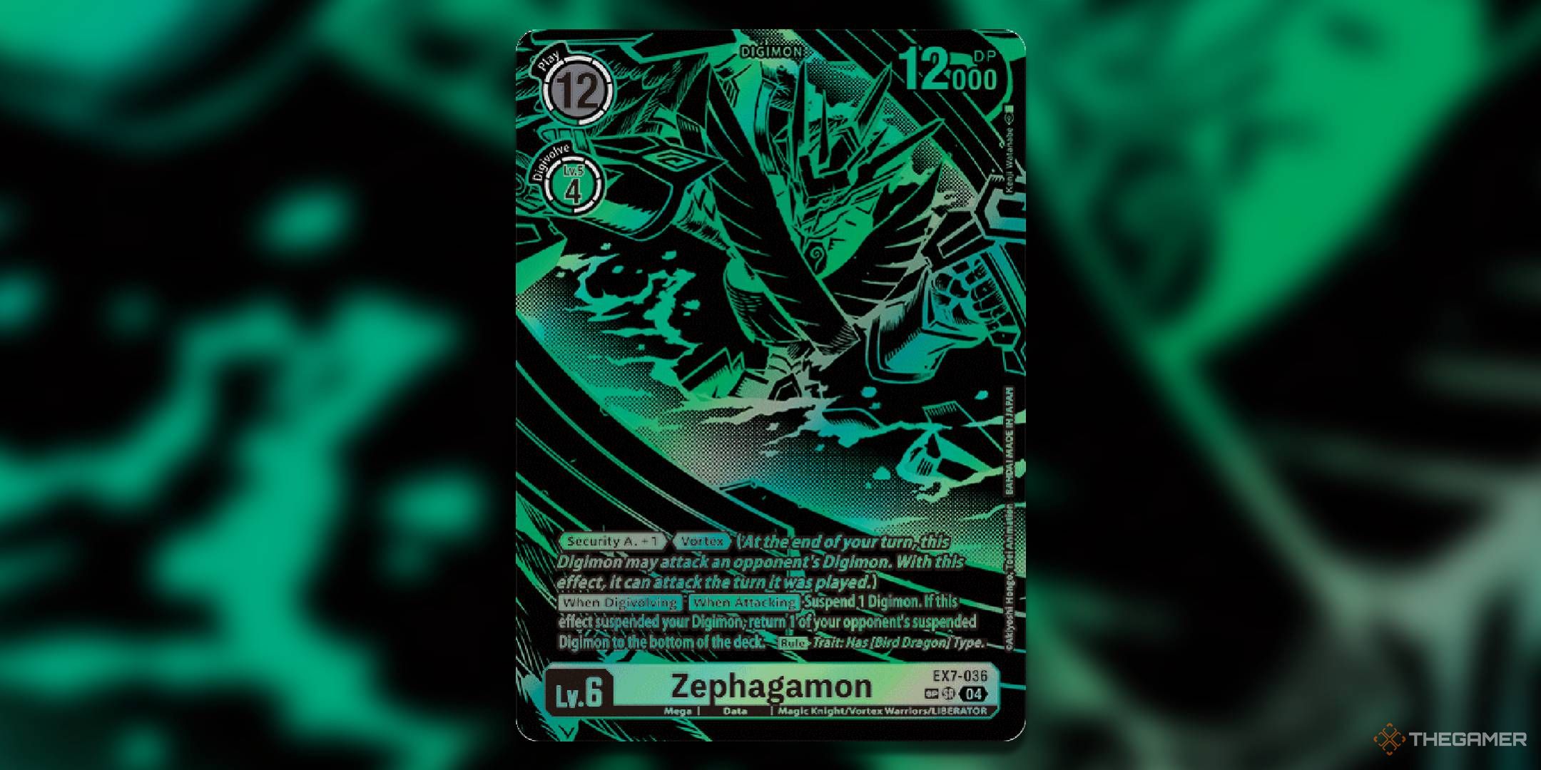 Zephagamon Textured Alternate Art from EX7 Digimon Liberator.
