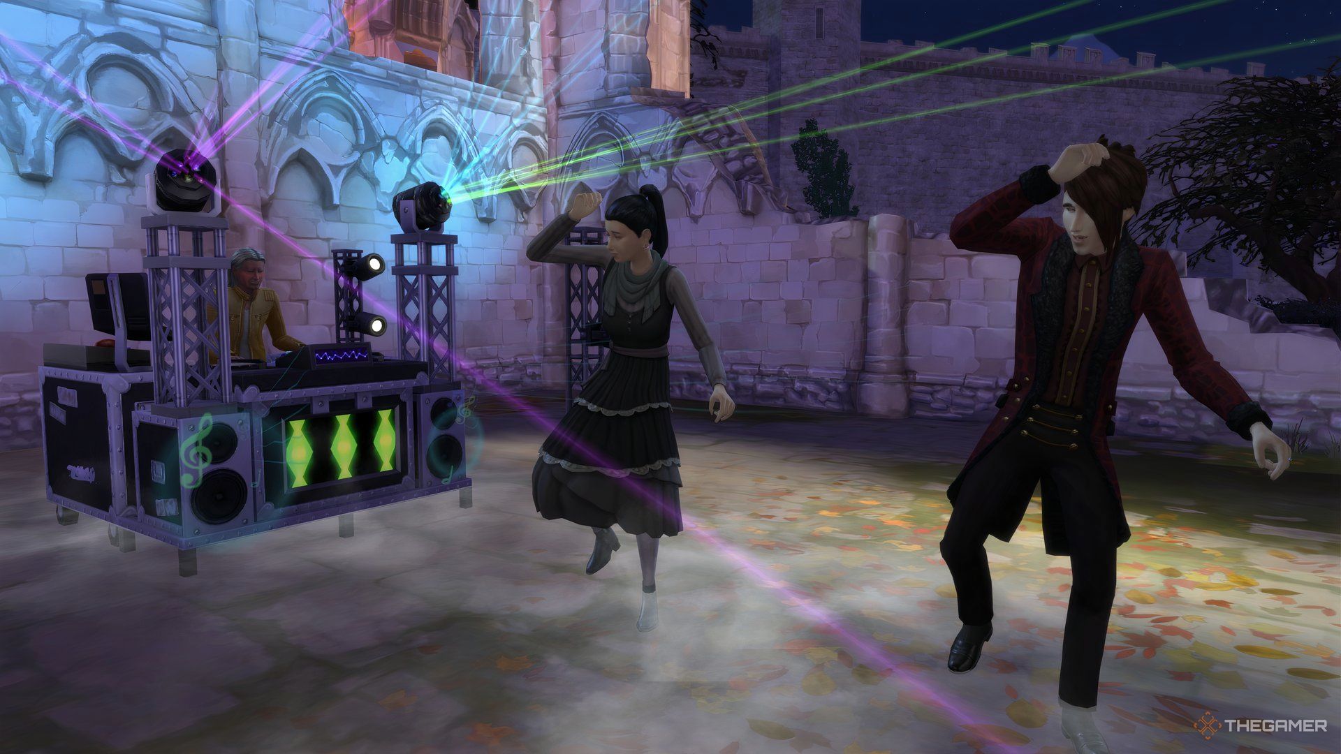 Dancing at the Ruins with Caleb Vatore the vampire in The Sims 4.
