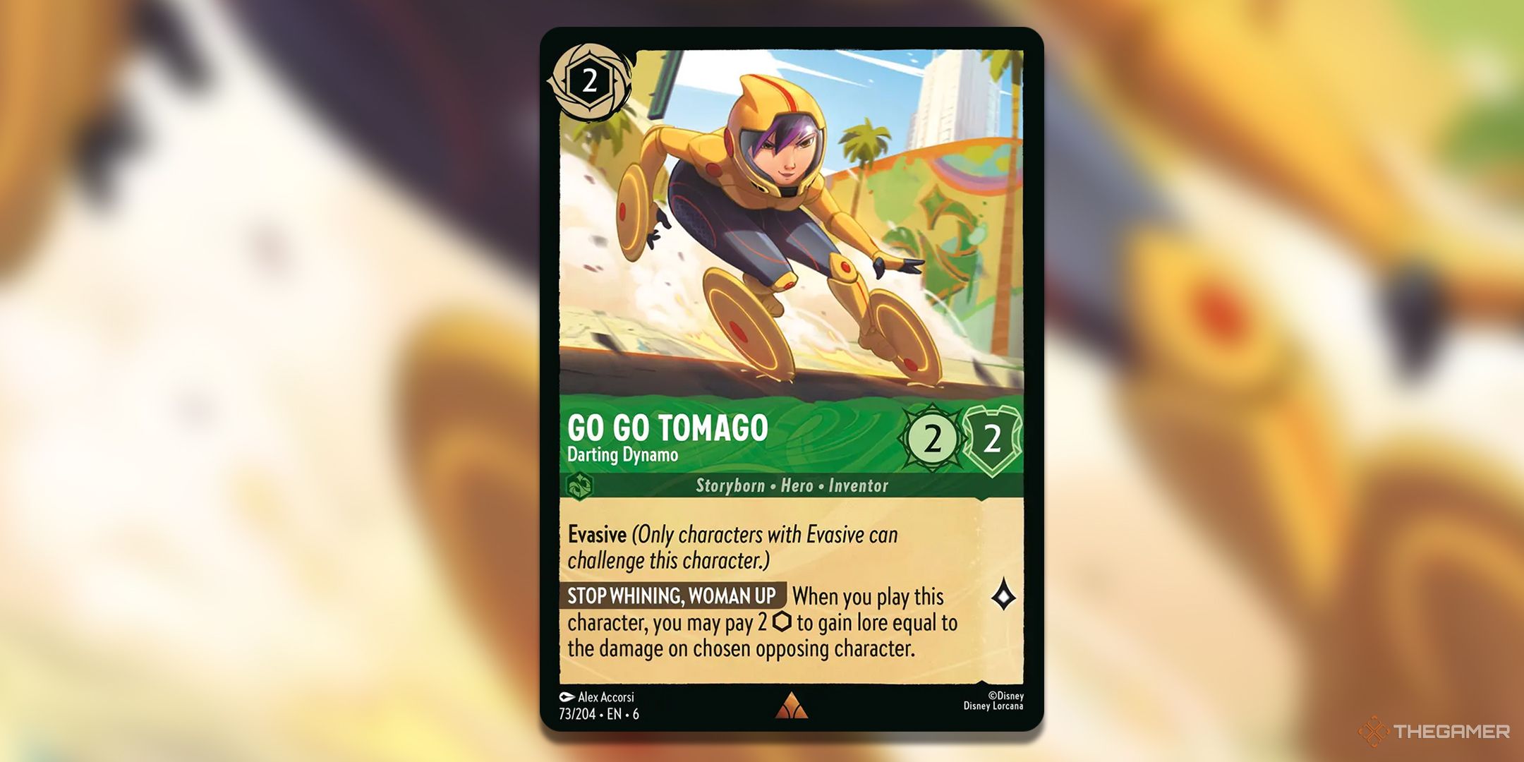 Go Go Tomago, Darting Dynamo Lorcana Card.