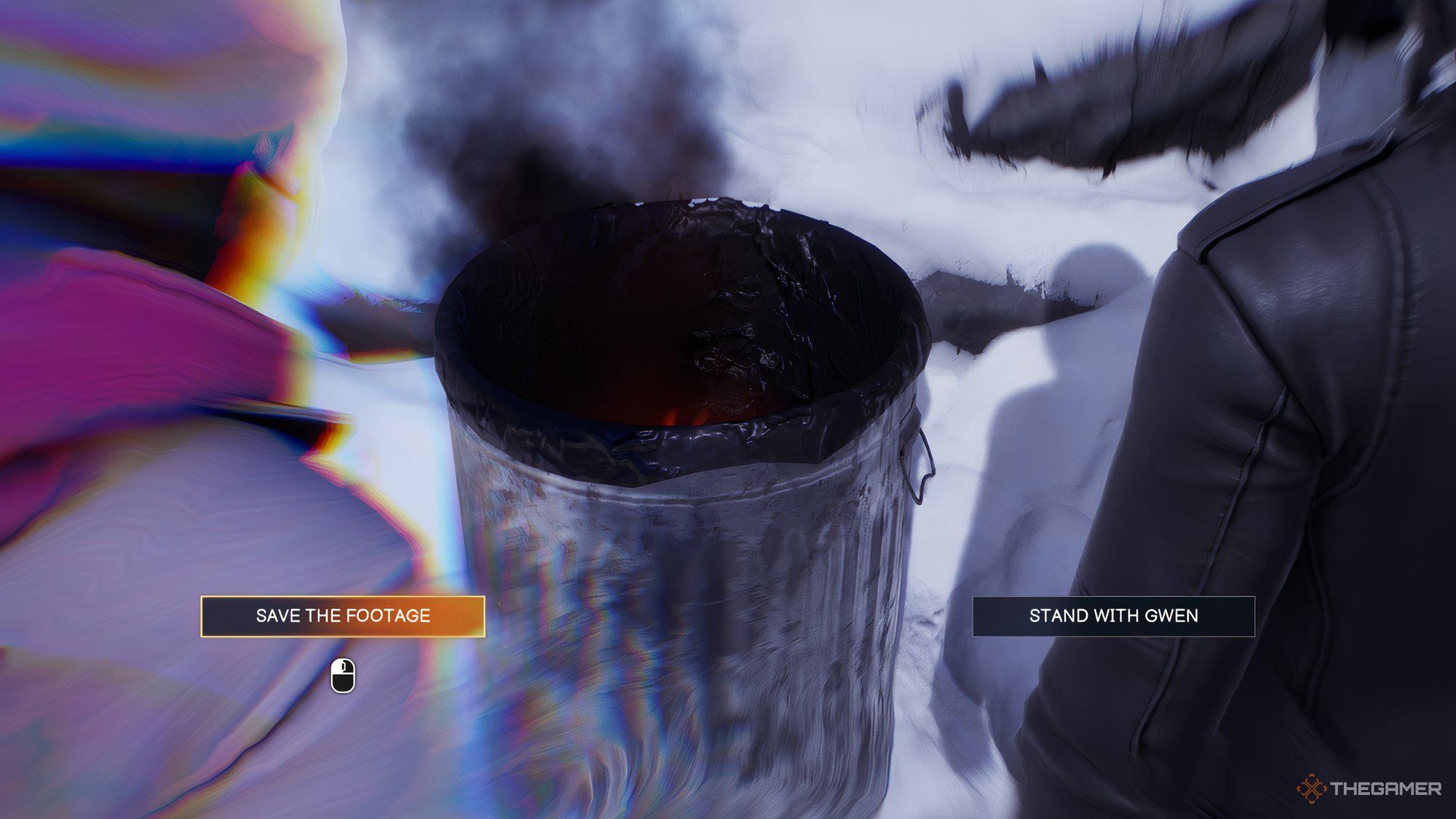 Max Is Standing With Gwen, In Front Of A Trash Can In Life Is Strange Double Exposure.