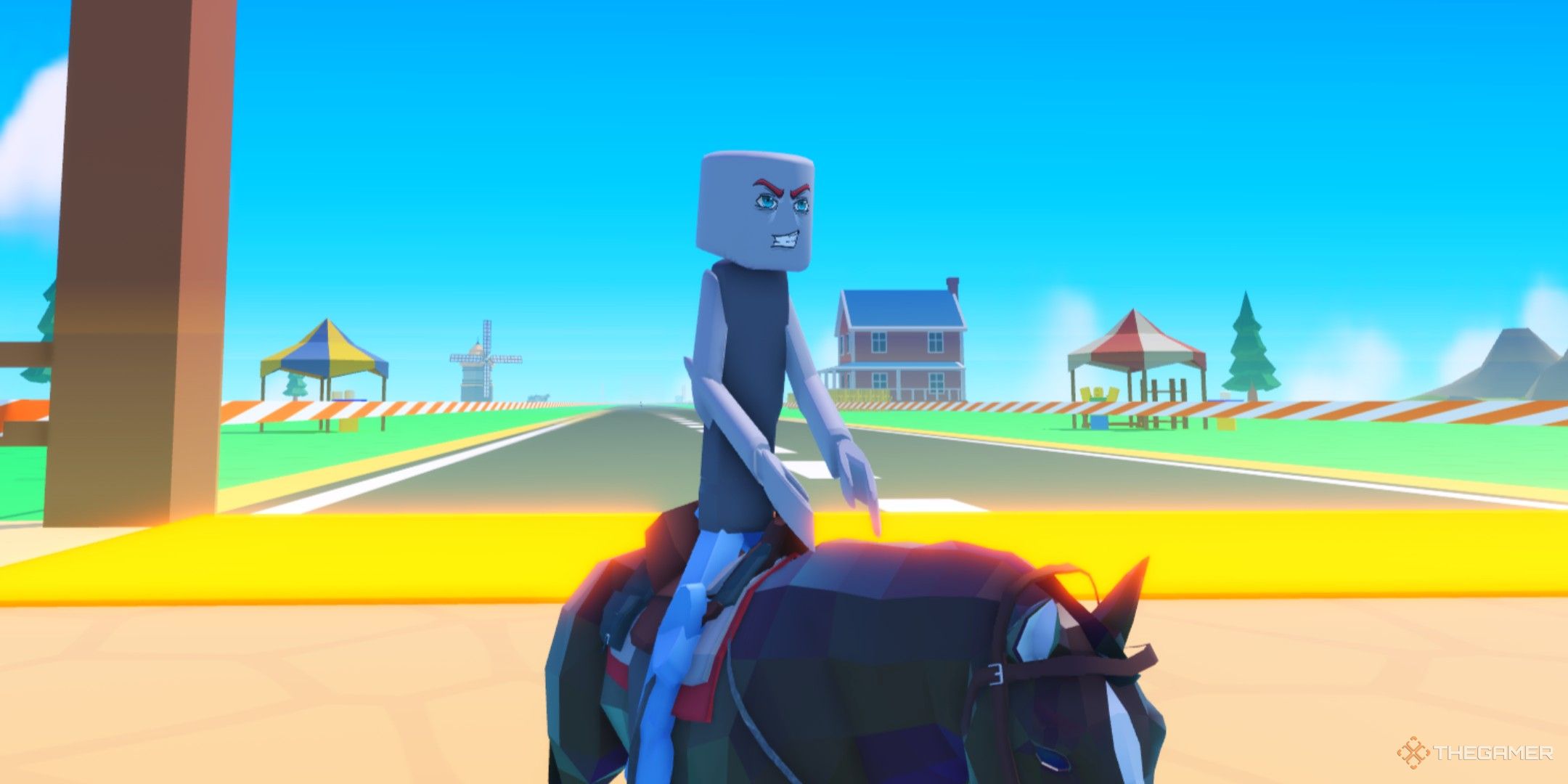 a player in Horse Race on Roblox 