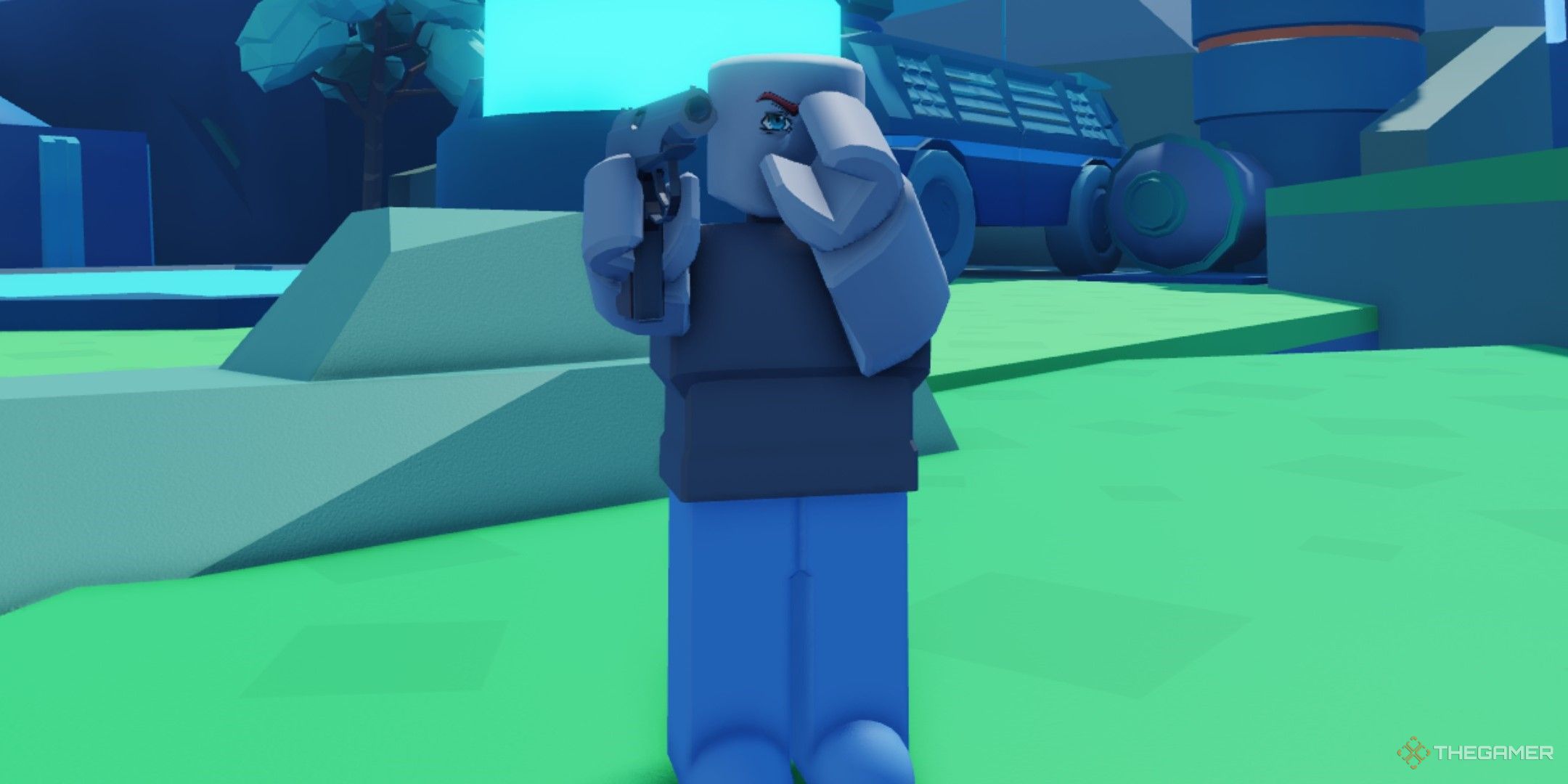 a player in GUNS RNG on Roblox