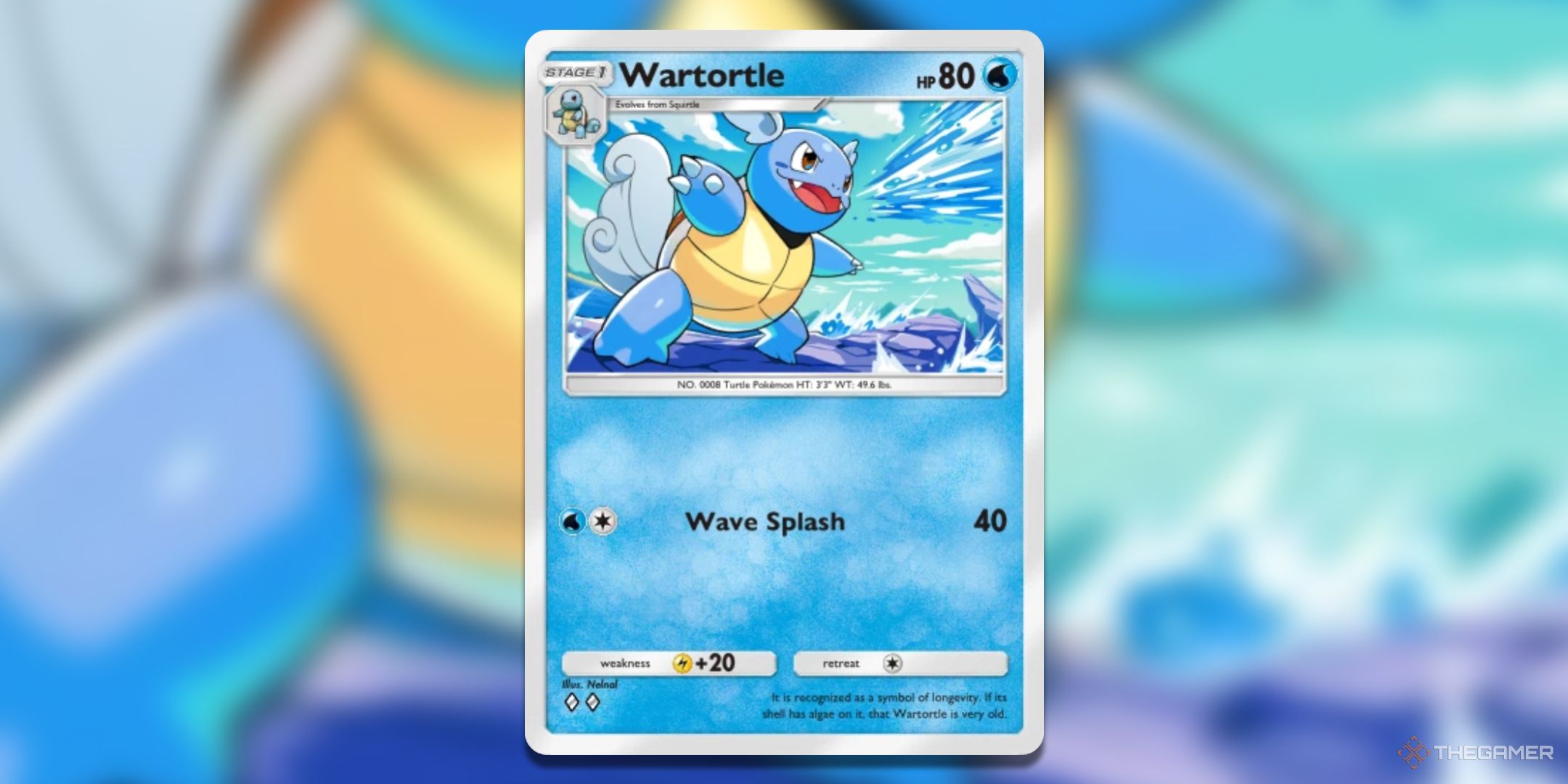Wartortle Pokemon TCG Pocket Card Art.