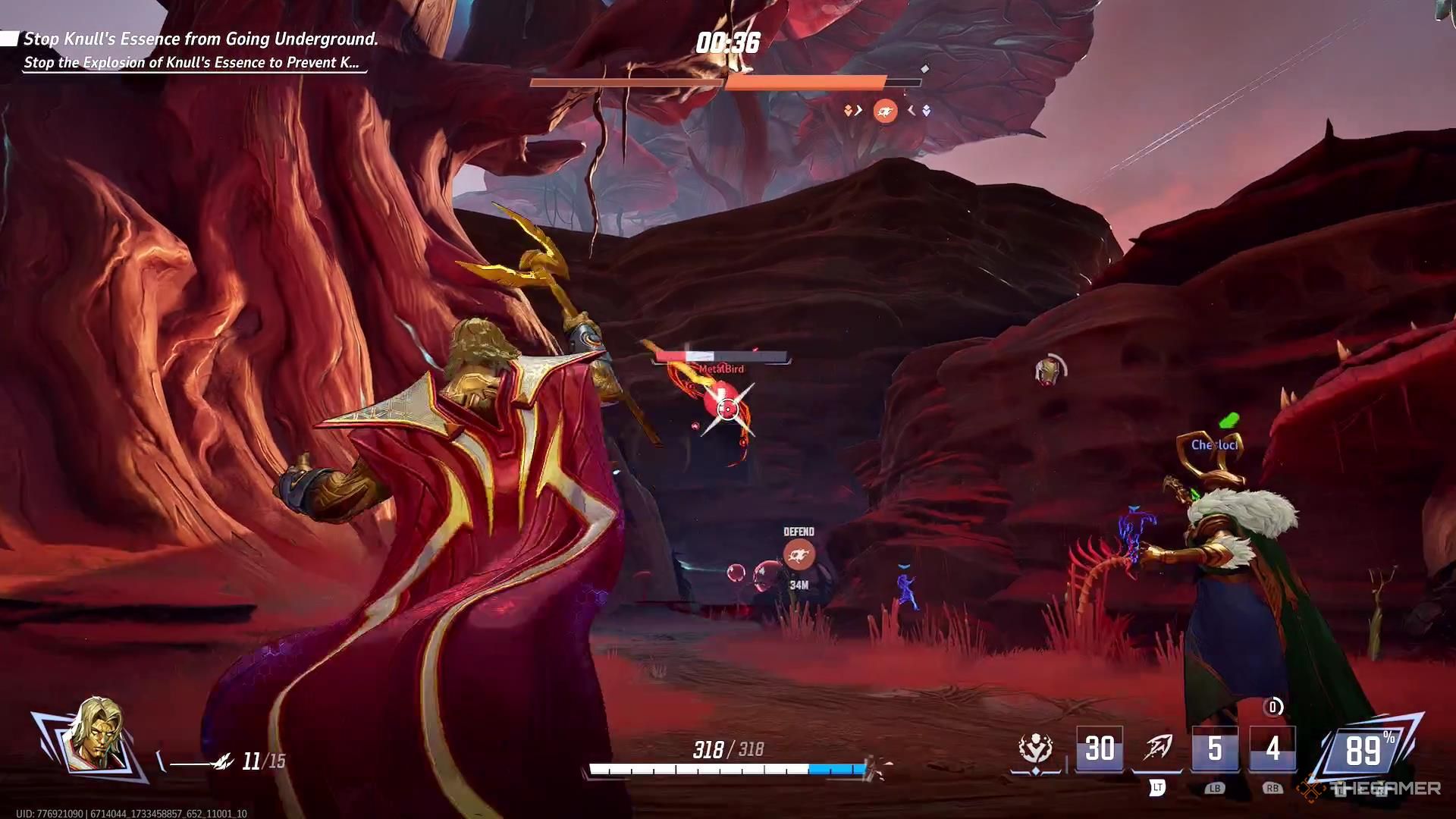 Adam Warlock attacking an enemy with his Quantum Magic in Marvel Rivals.