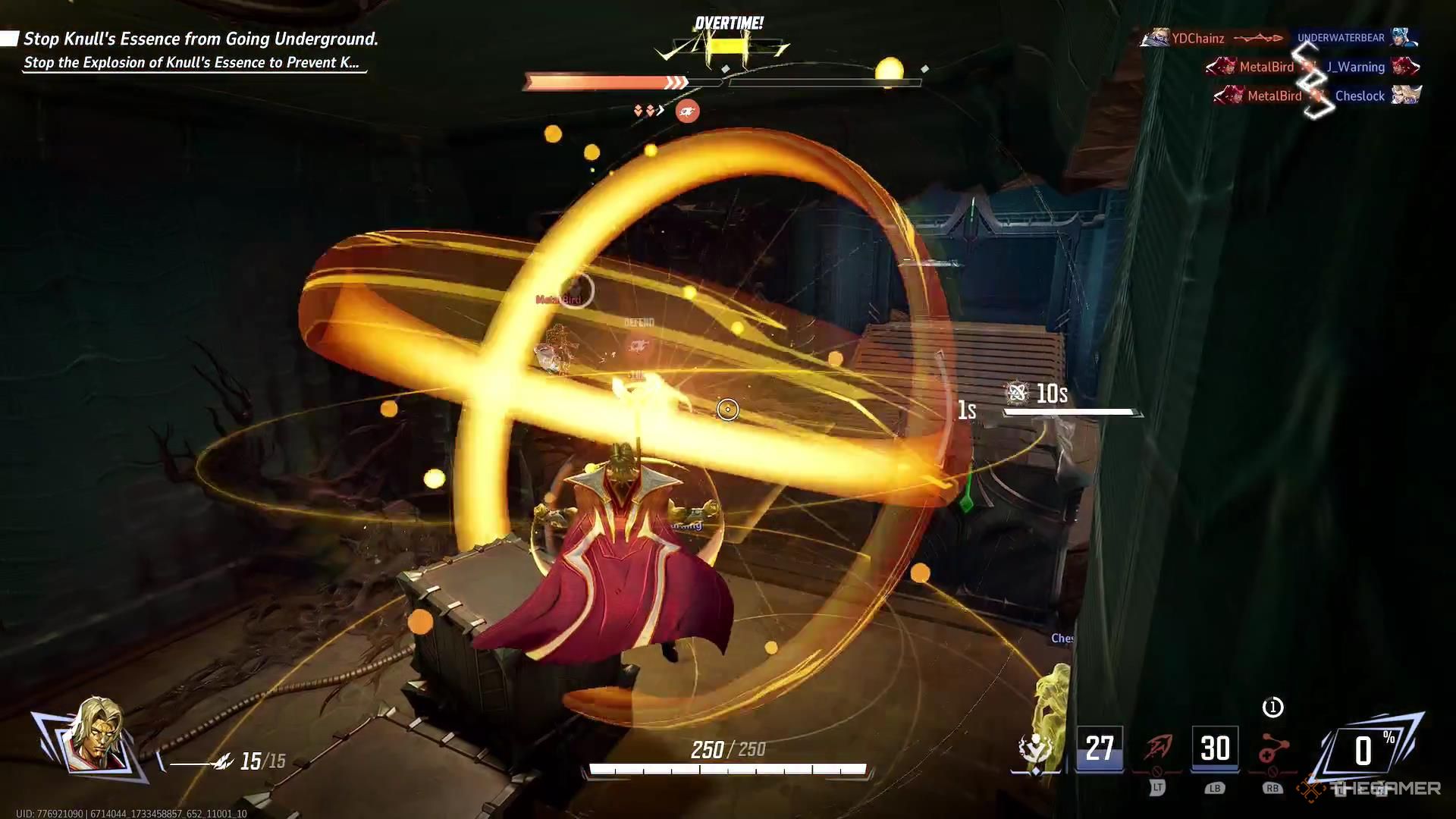 Adam Warlock reviving half of his team with Karmic Revival in Marvel Rivals.