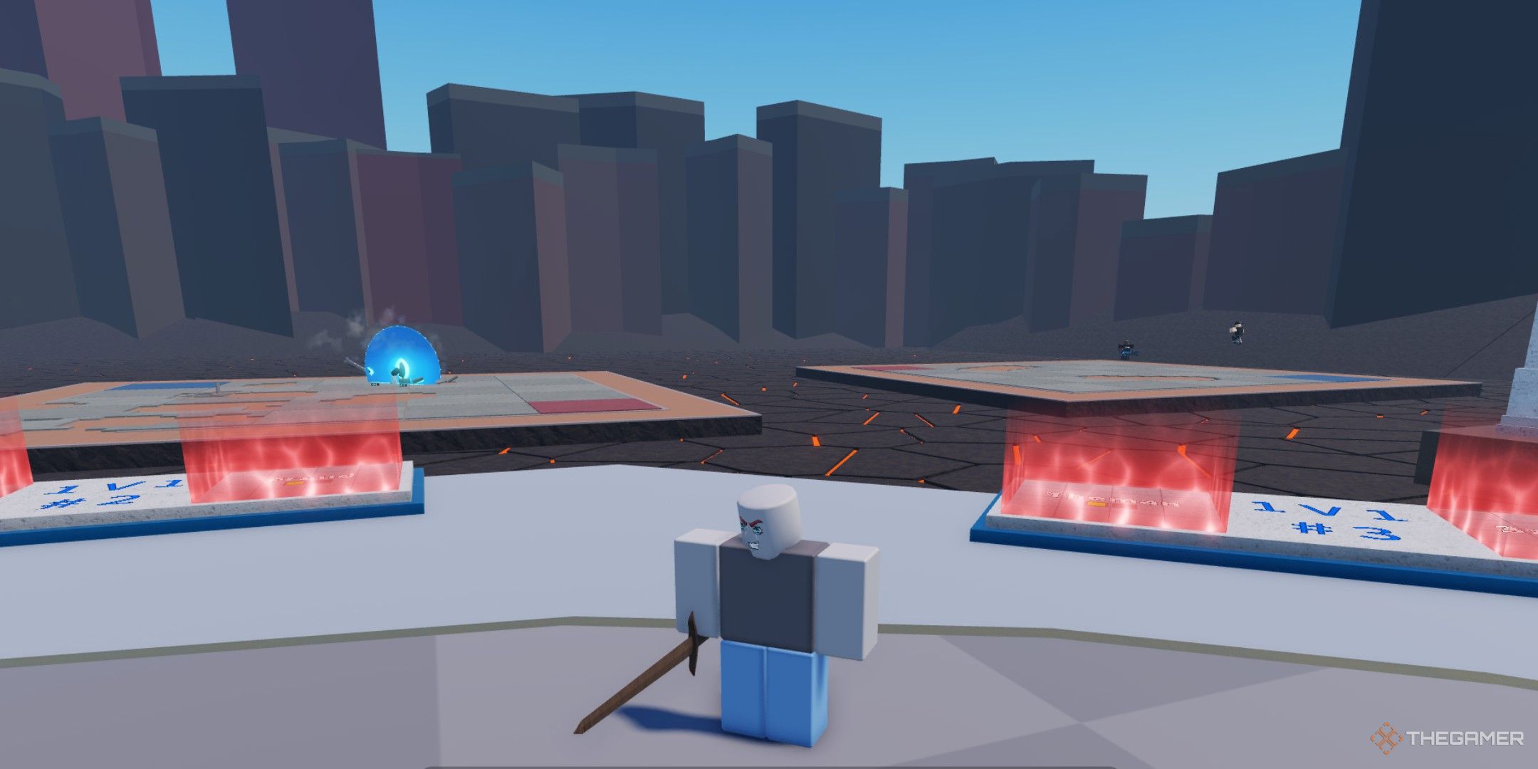 a player in DUEL Warriors on Roblox