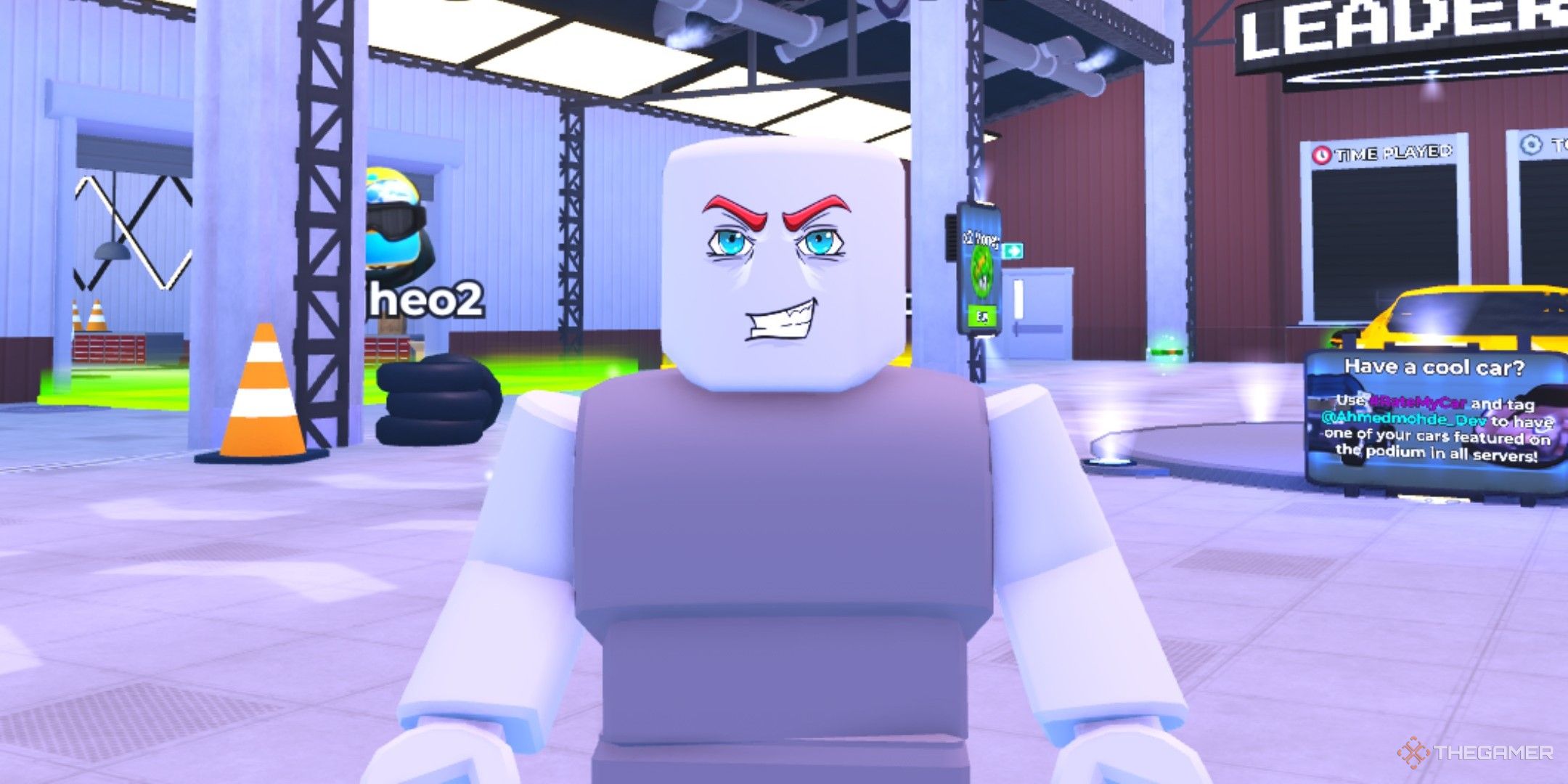 a player in Rate My Car on Roblox