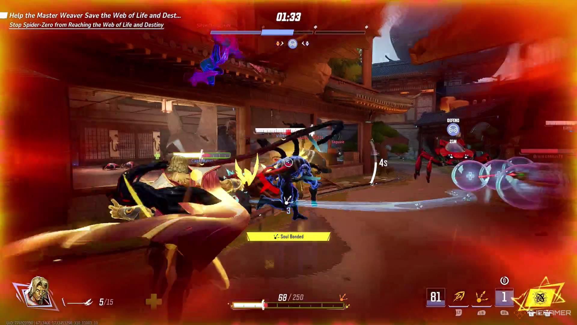 Adam Warlock dying while Soul Bond is active in Marvel Rivals.