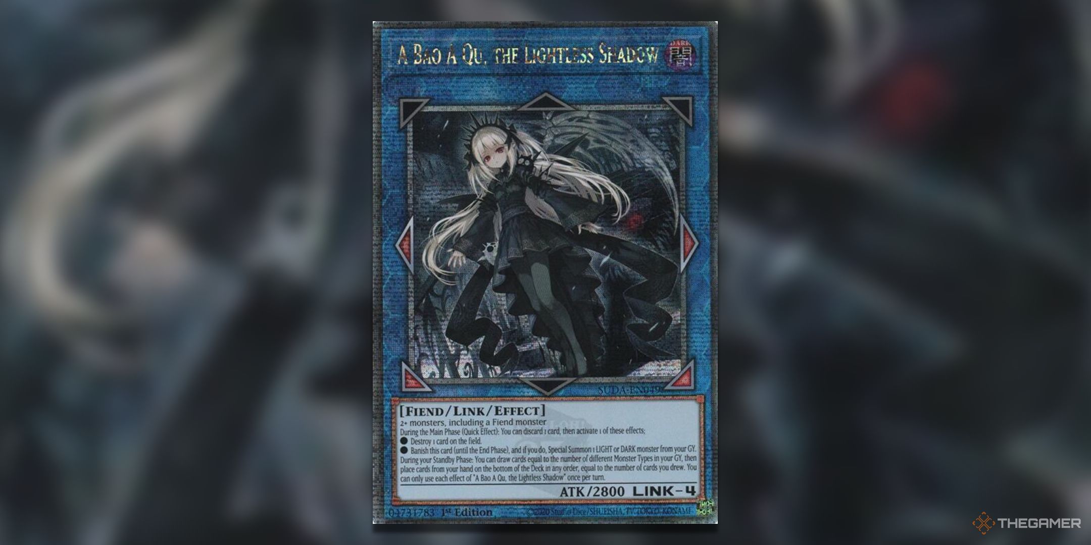 A Bao A Qu The Lightless Shadow Quarter Century Rare Yu-Gi-Oh! TCG Card Art.