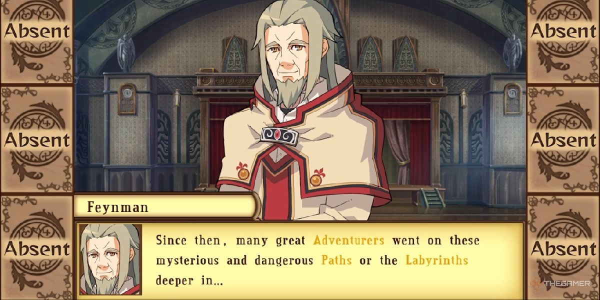 The principal introduces himself to the party in Class Of Heroes.