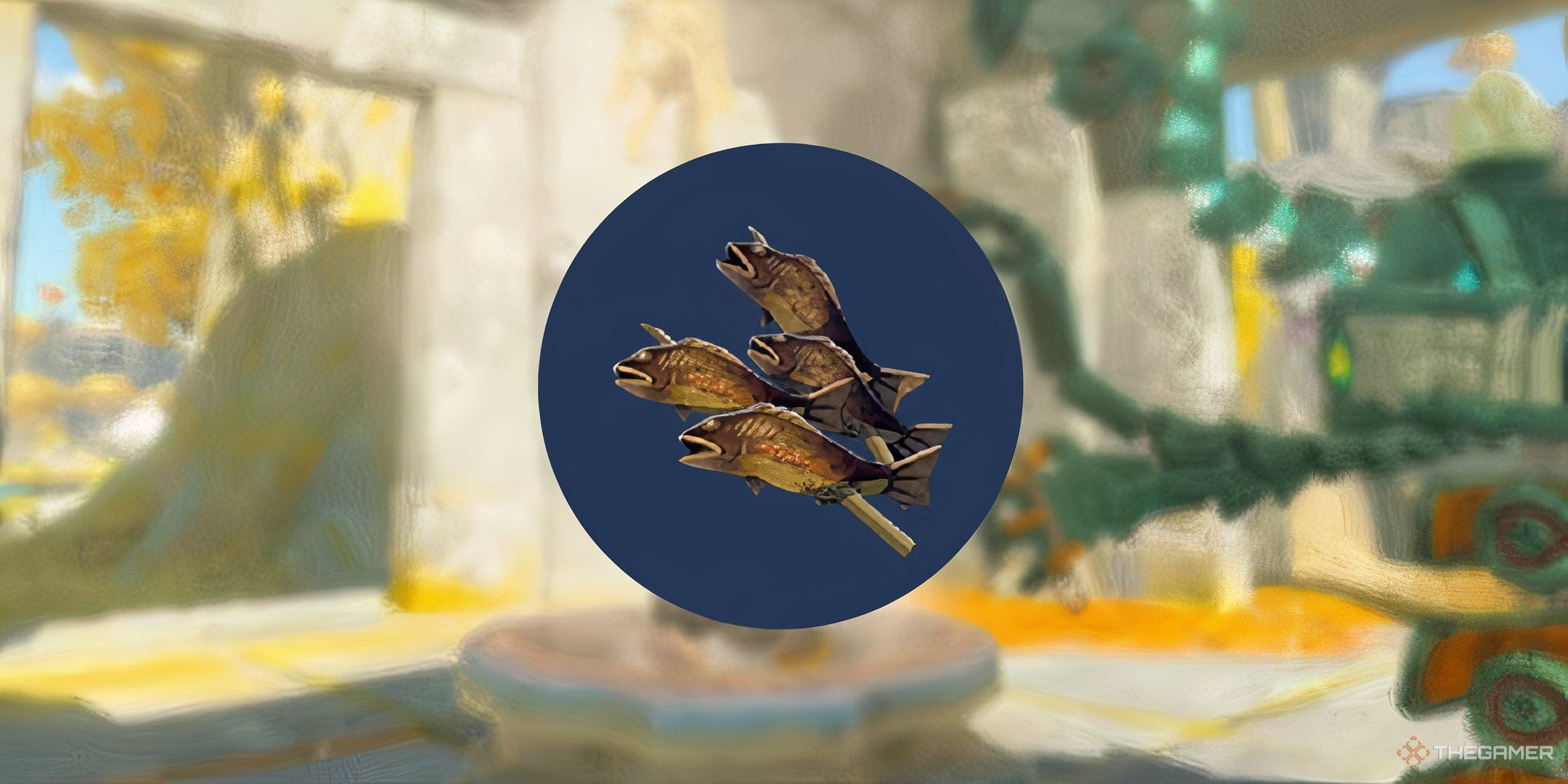 The copious fish skewers recipe in Tears of the Kingdom.