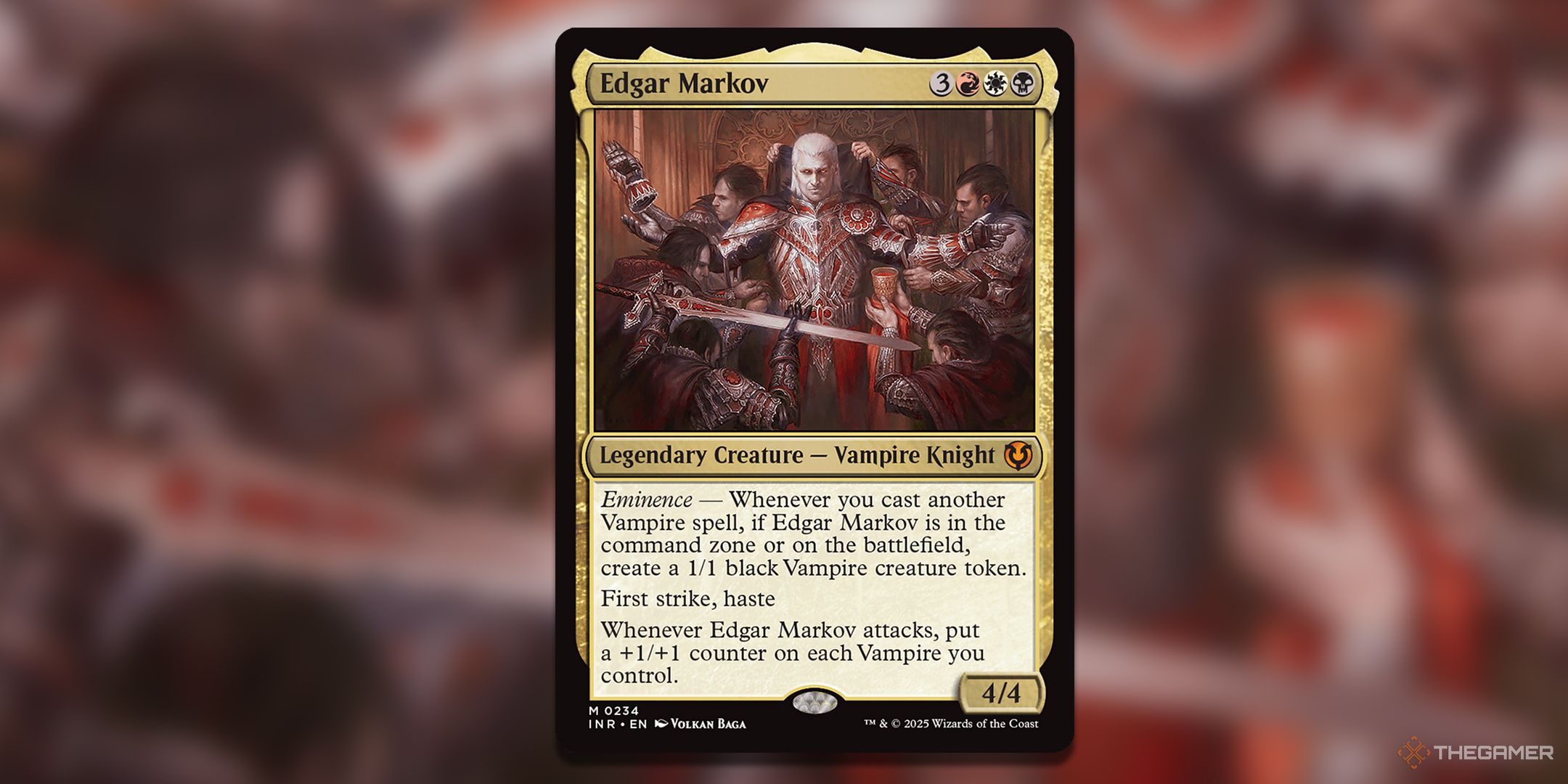 Edgar Markov card with the art in the background.