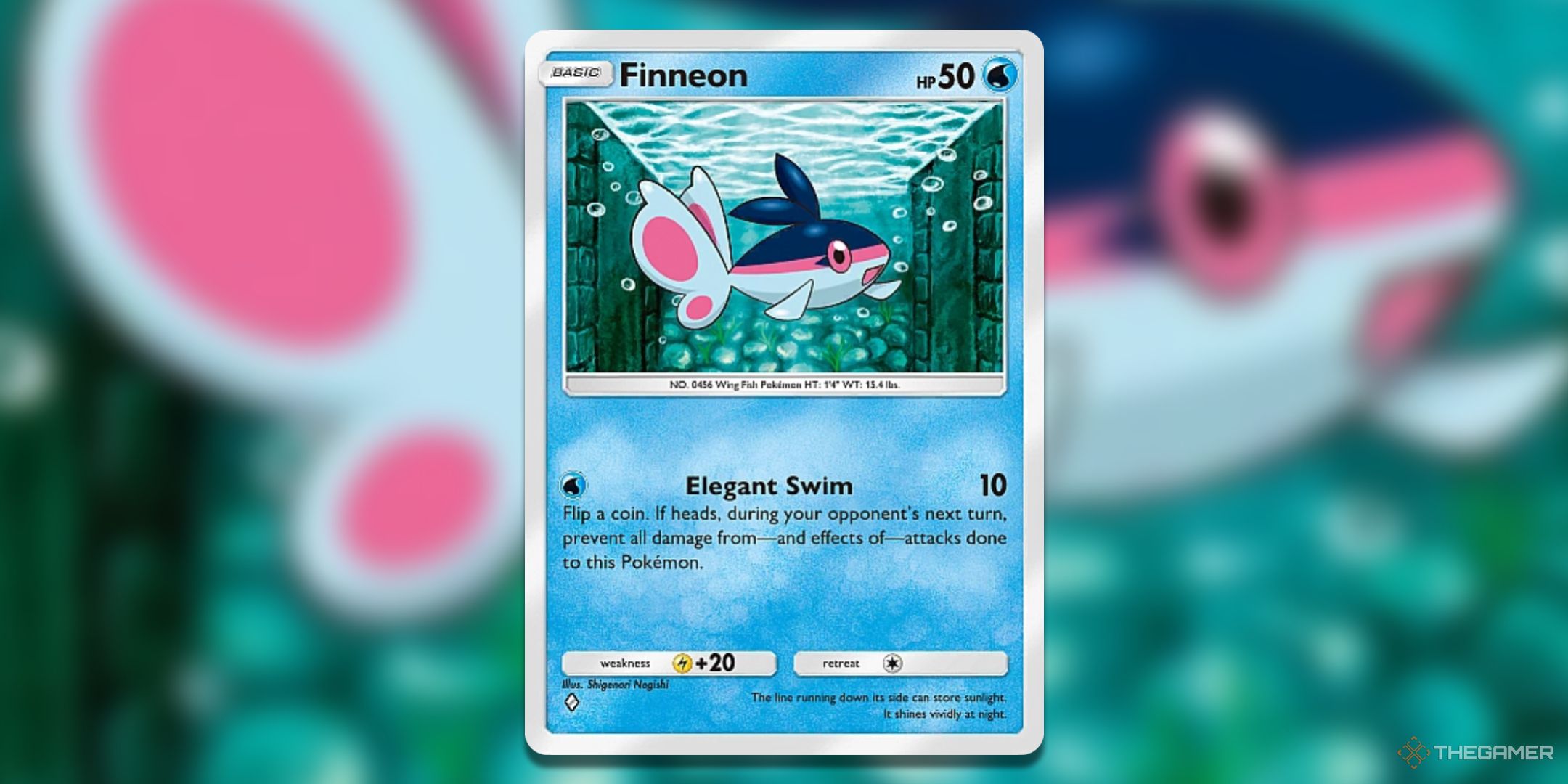 Finneon Pokemon TCG Pocket Space Time Smackdown Card Art.