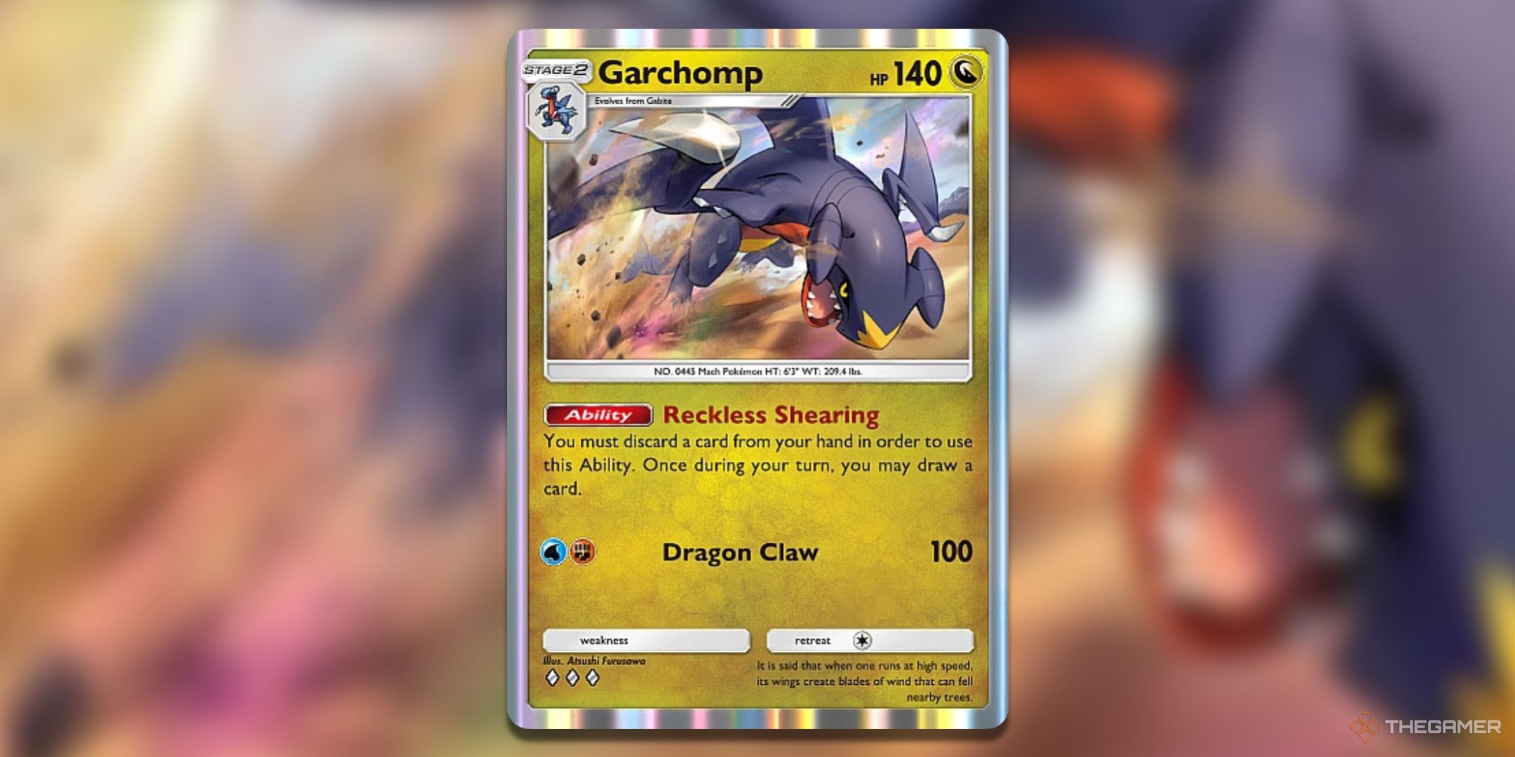 Garchomp Pokemon TCG Pocket Space Time Smackdown Card Art.