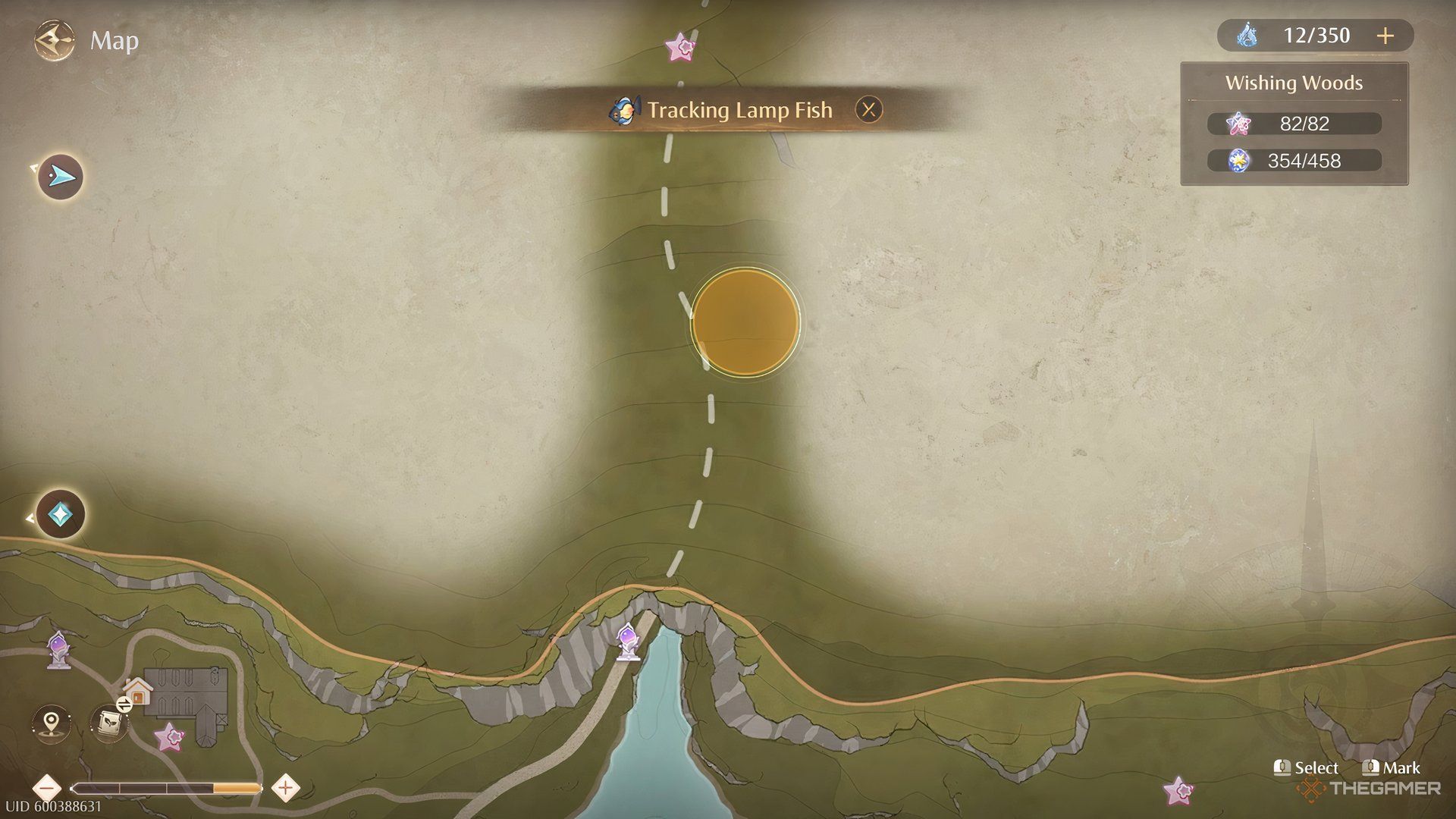 Infinity Nikki Wishing Woods Lamp Fish Location.