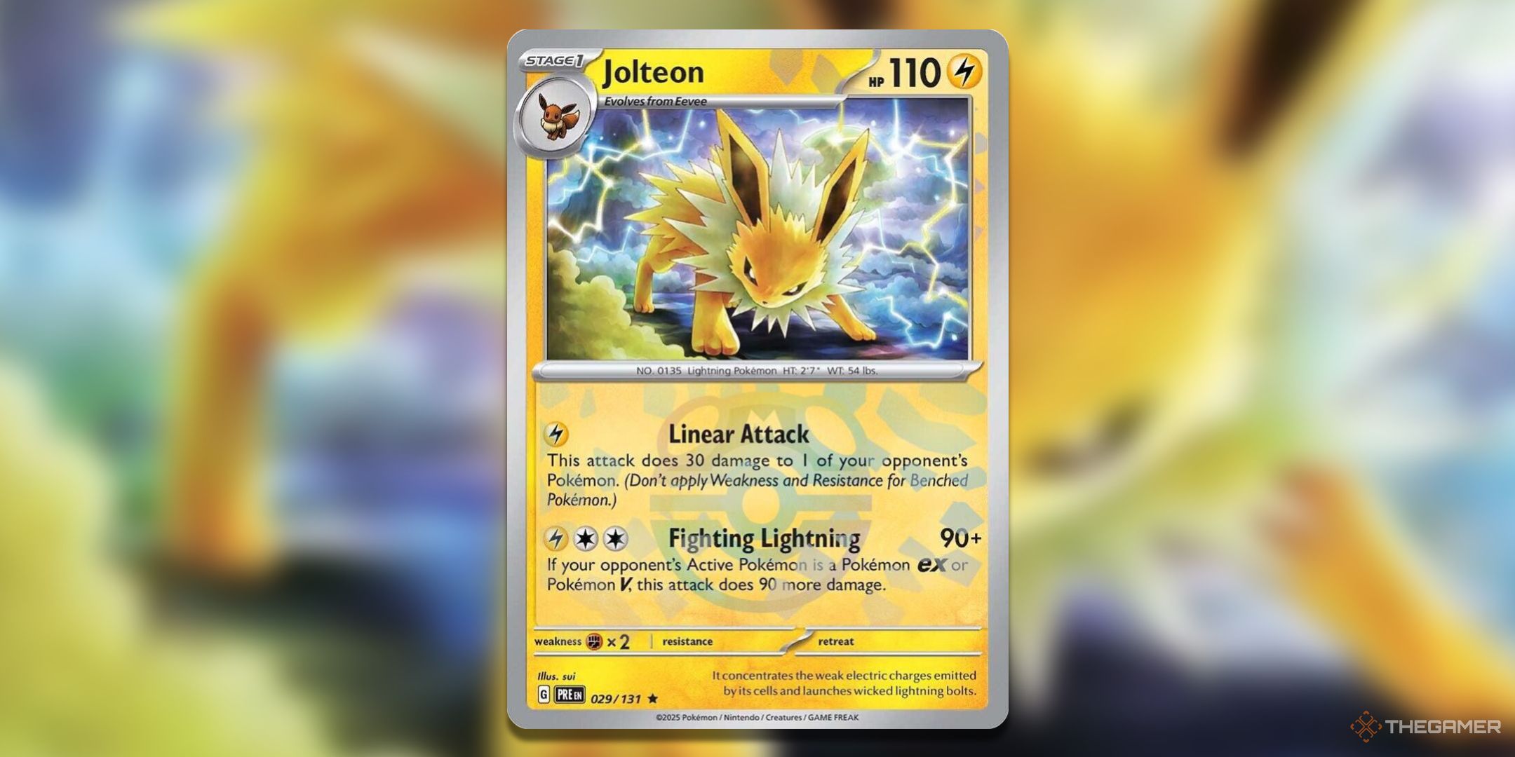 Jolteon Master Ball Pattern Pokemon TCG card art.