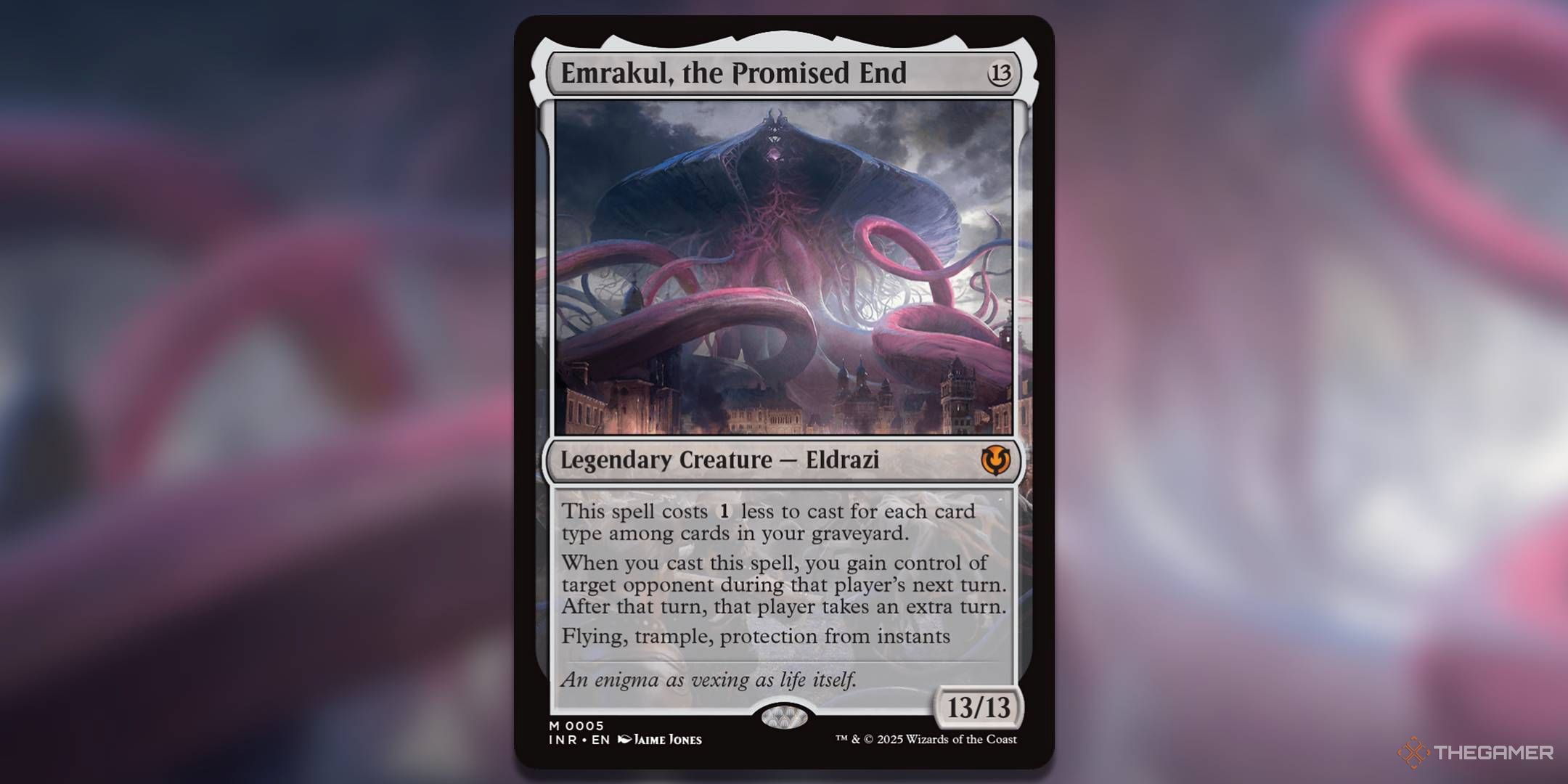 Image of Emrakul, the Promised End card in Magic: The Gathering.