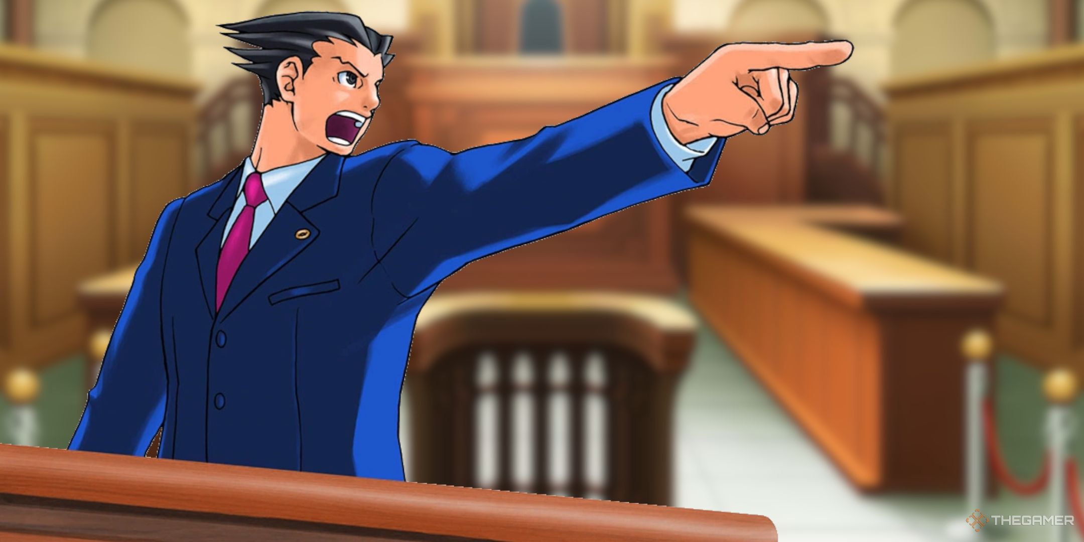 Phoenix Wright objecting.