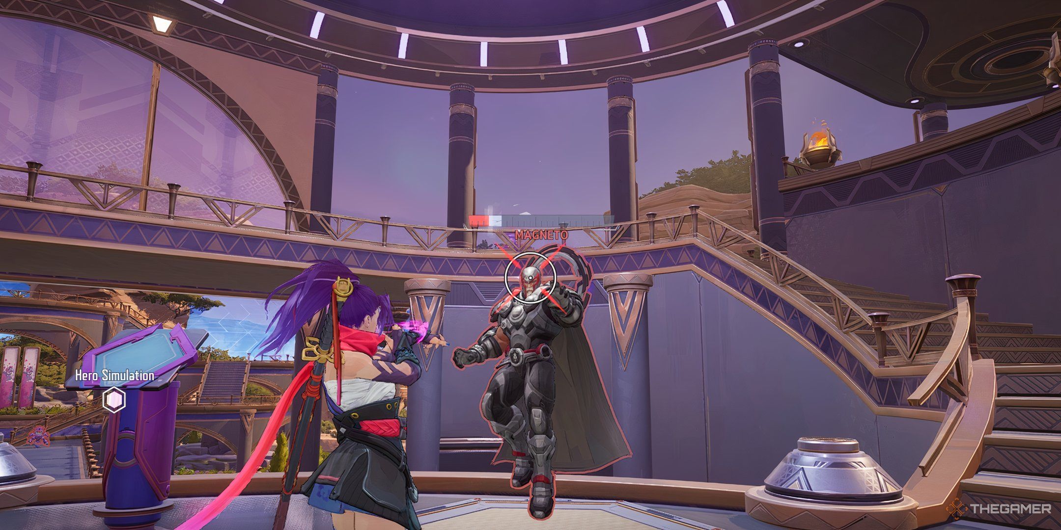 Psylocke hitting Magneto with Normal Attacks in Marvel Rivals.