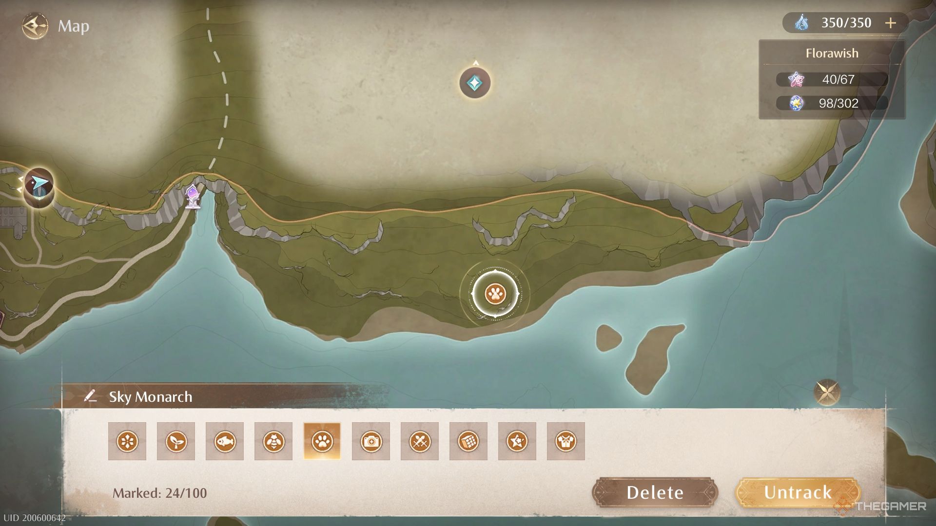 Sky Monarch Location in Florawish is shown in Infinity Nikki.-1